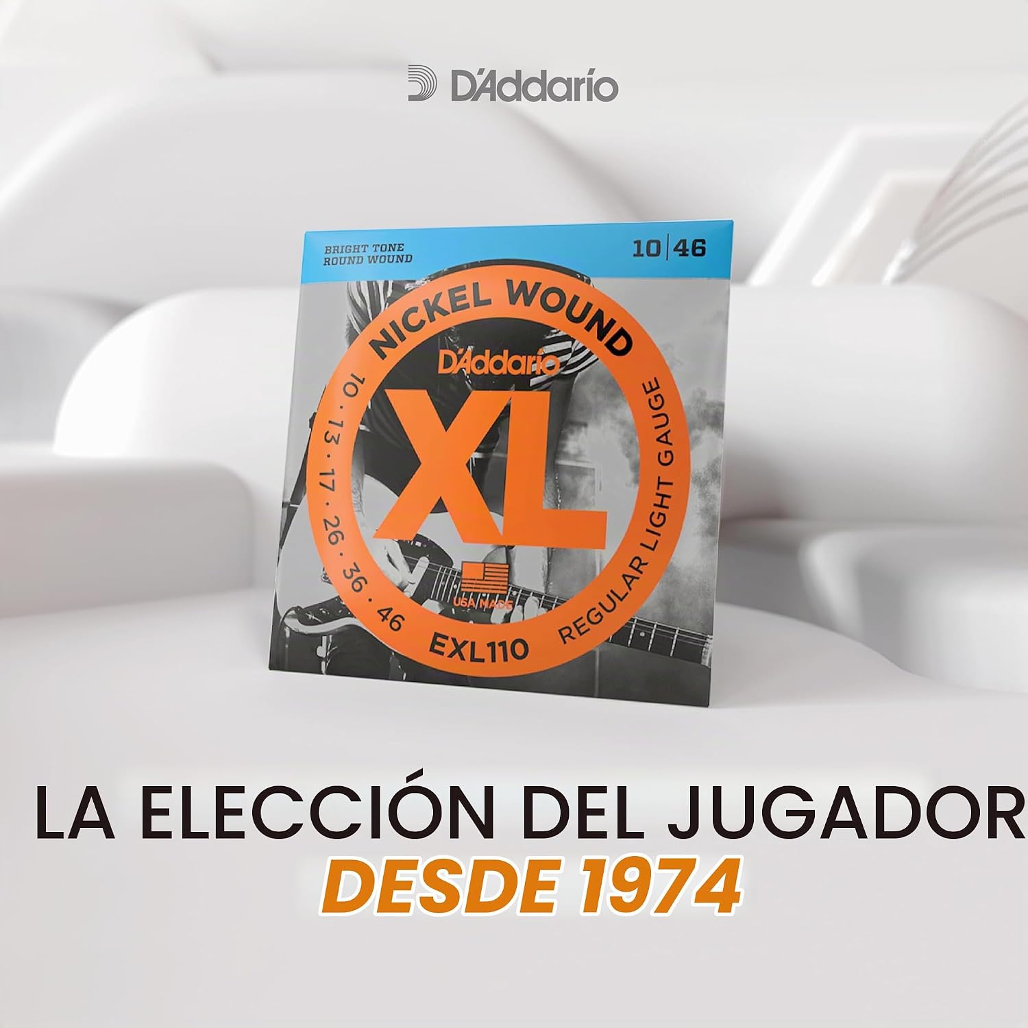 JUEGO DE CUERDAS PARA GUITARRA ELÉCTRICA D'ADDARIO XL NICKEL 10-46, 10 SETS - 3