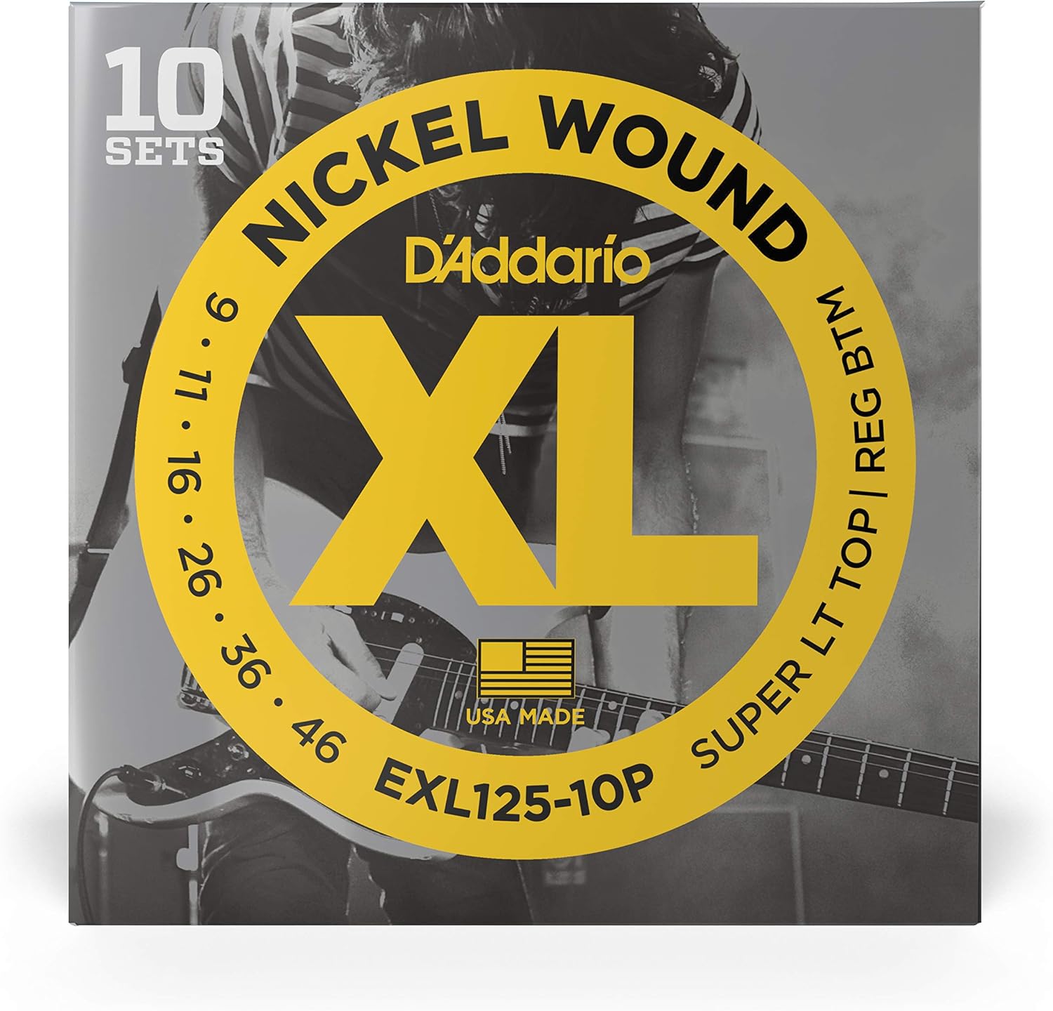 CUERDAS PARA GUITARRA ELÉCTRICA D'ADDARIO XL NICKEL 09-46, PACK 10 JUEGOS - 2