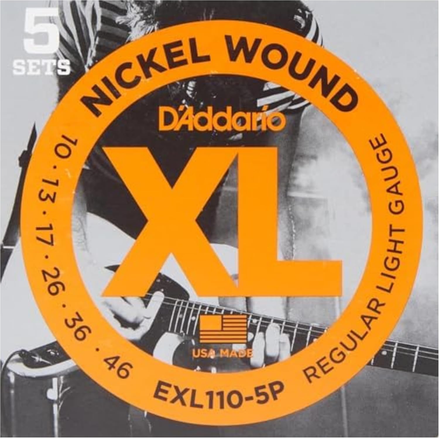 CUERDAS PARA GUITARRA ELÉCTRICA D'ADDARIO XL NICKEL 10-46, 5 JUEGOS - 1