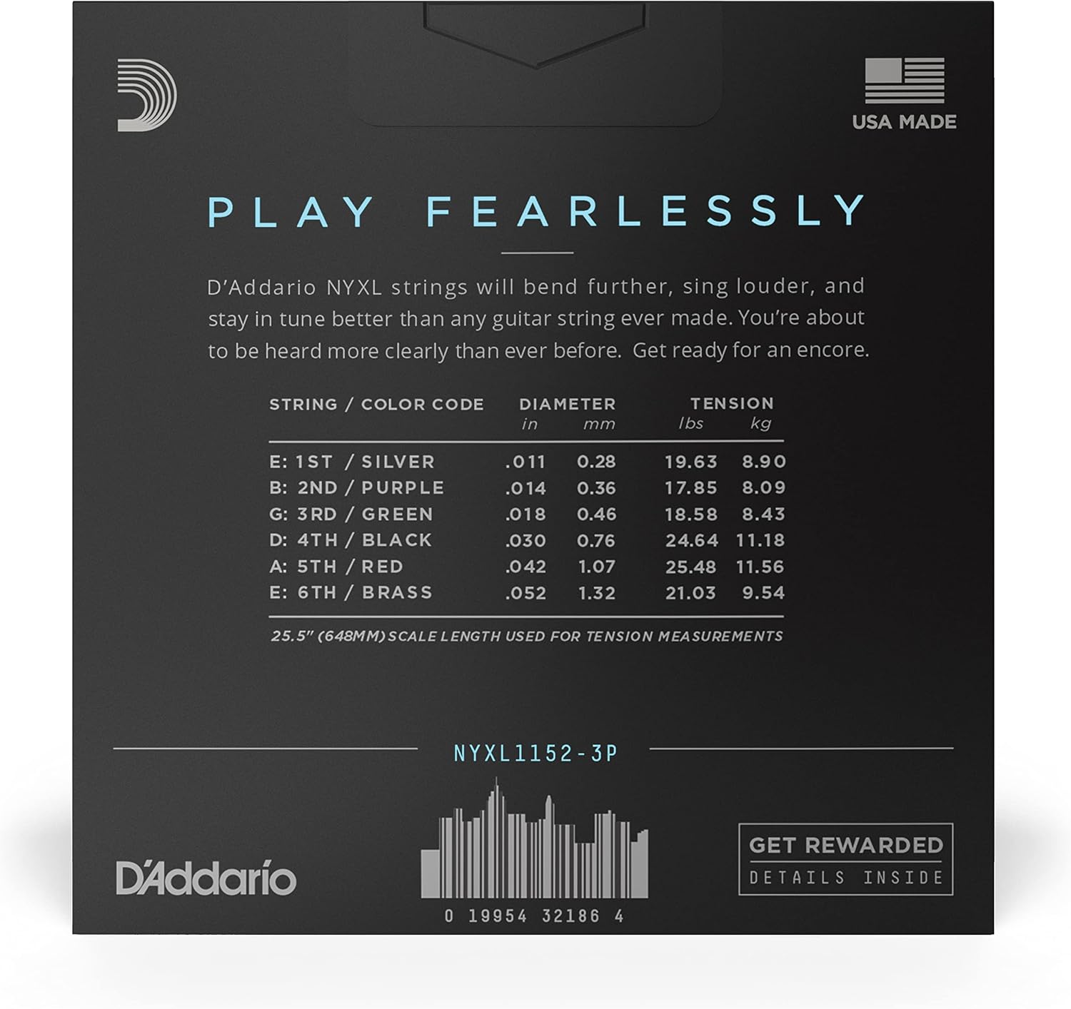 CUERDAS PARA GUITARRA ELÉCTRICA D'ADDARIO NYXL 11-52, PACK DE 3 JUEGOS - 2