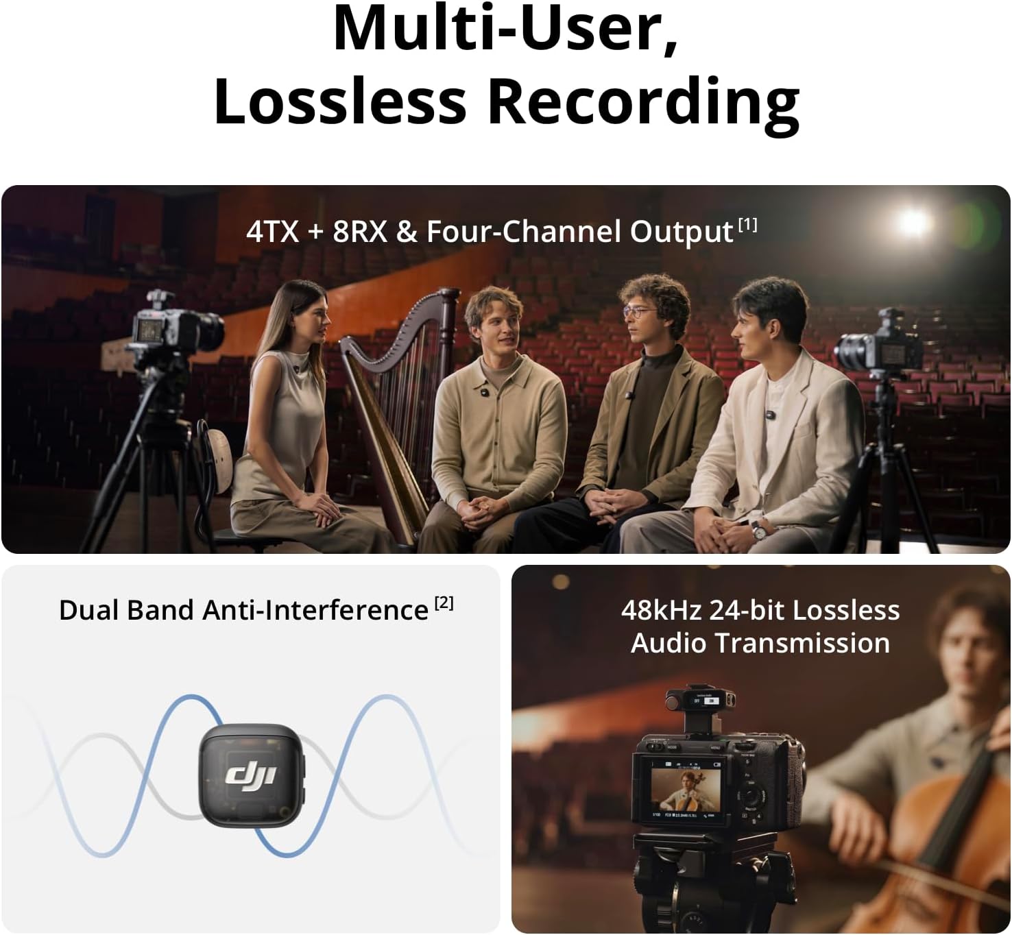 MICRÓFONO INALÁMBRICO DJI MIC 3 CON 2 TRANSMISORES Y RECEPTOR MÓVIL - 2