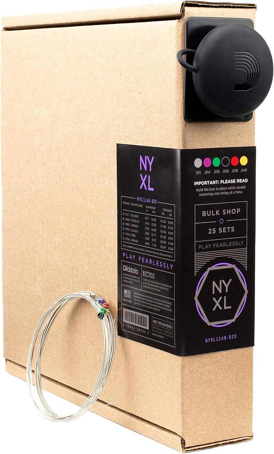 JUEGO DE CUERDAS PARA GUITARRA ELÉCTRICA D'ADDARIO NYXL 11-49, 25 SETS - 1