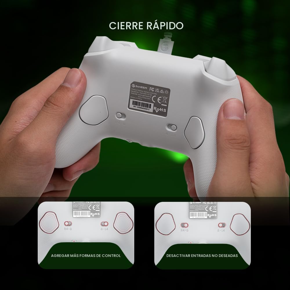 GAMESIR G7 SE CONTROL ALÁMBRICO PARA XBOX SERIES X|S, XBOX ONE Y WINDOWS 10/11 BLANCO - 4