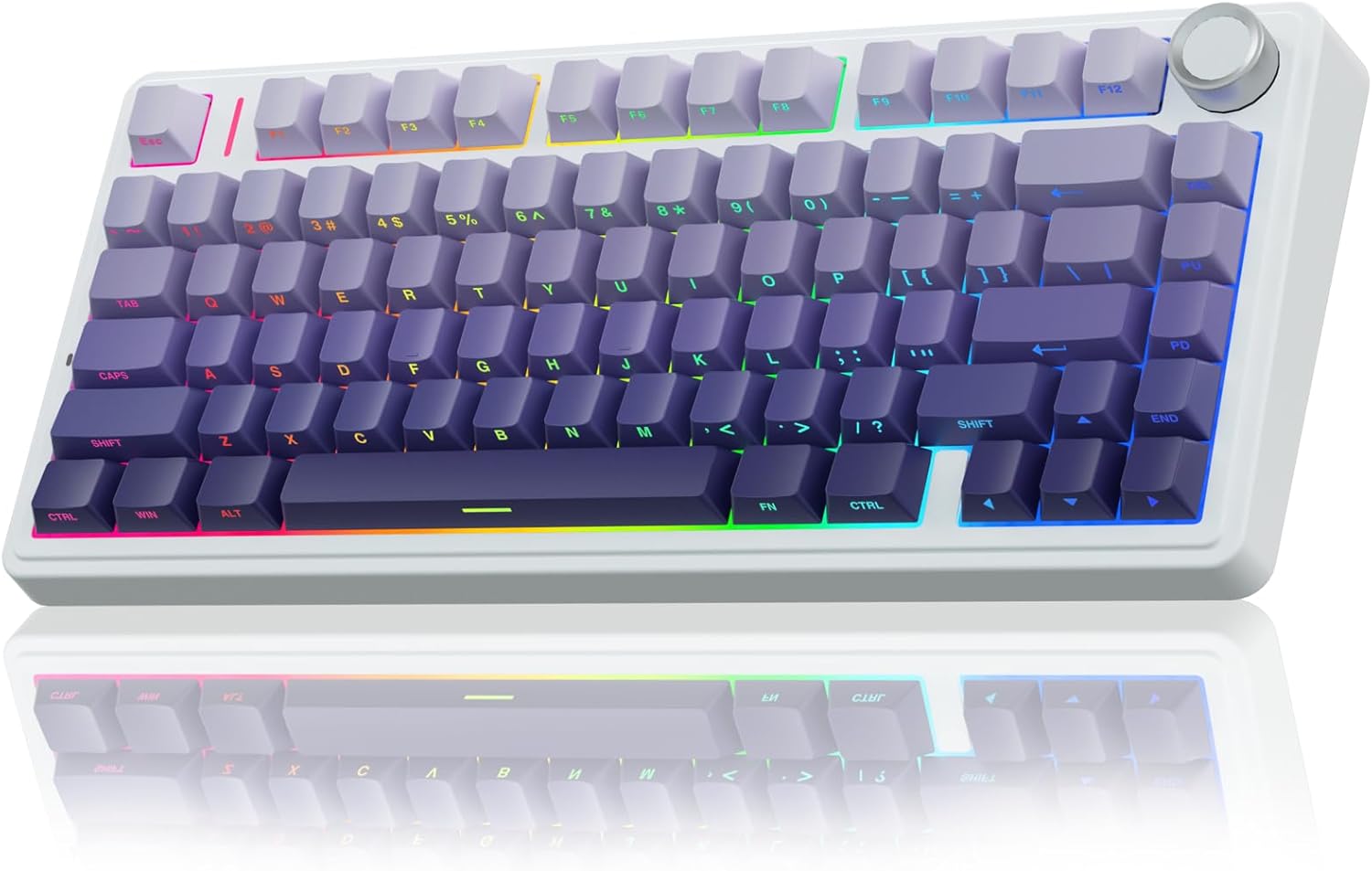 TECLADO MECÁNICO AULA F75 PRO INALÁMBRICO 75% RGB PÚRPURA DEGRADADO - 1