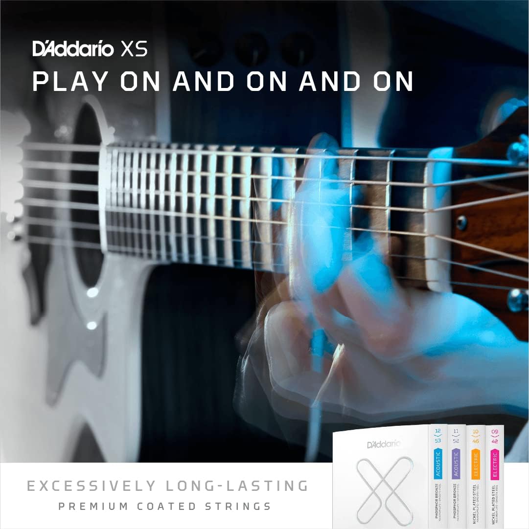 CUERDAS PARA GUITARRA ACÚSTICA D'ADDARIO XS PHOSPHOR BRONZE 10-47, 3 JUEGOS - 3