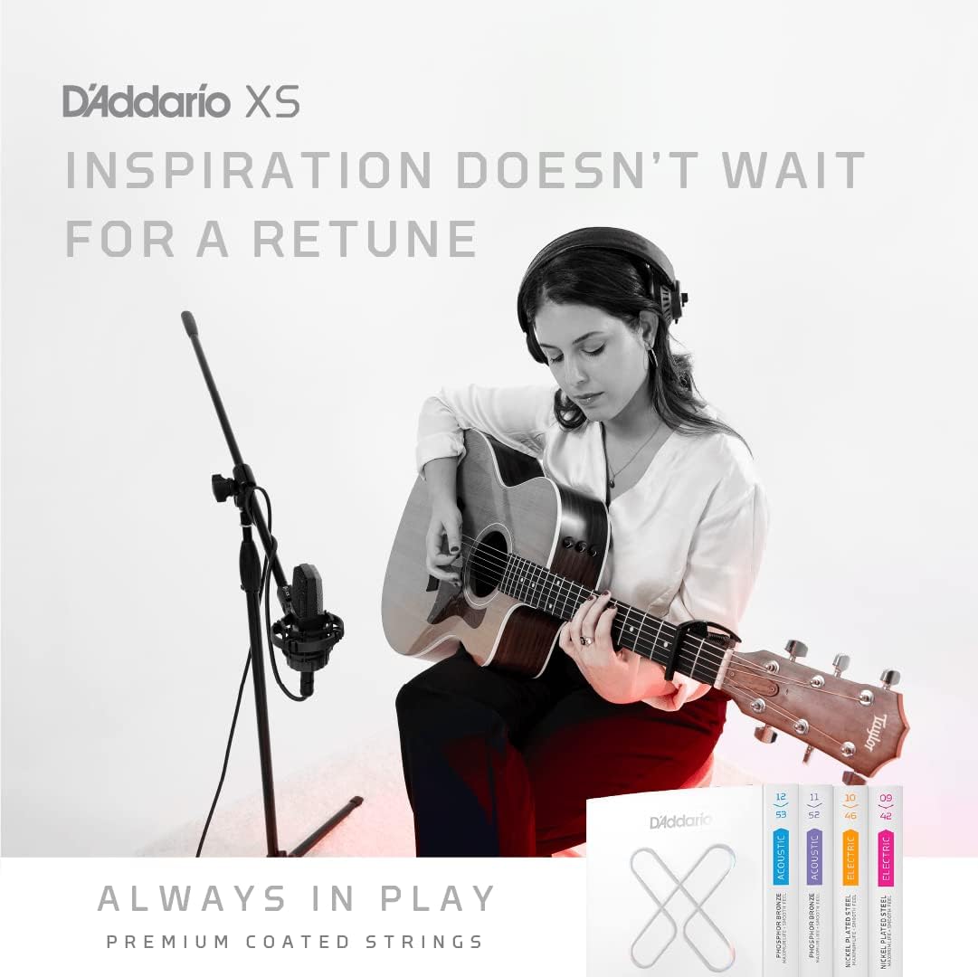 CUERDAS PARA GUITARRA ACÚSTICA D'ADDARIO XS PHOSPHOR BRONZE 10-47, 3 JUEGOS - 4