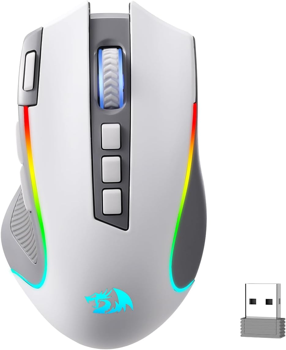 MOUSE GAMER REDRAGON M612 WIRELESS RGB ÓPTICO 8000 DPI - 1