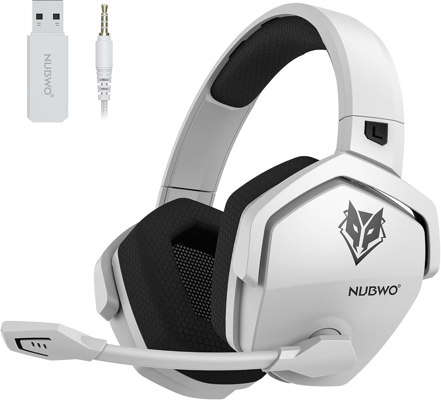 HEADSET GAMING INALÁMBRICO NUBWO G06 PARA PS5, PS4 Y PC, BLANCO - 1
