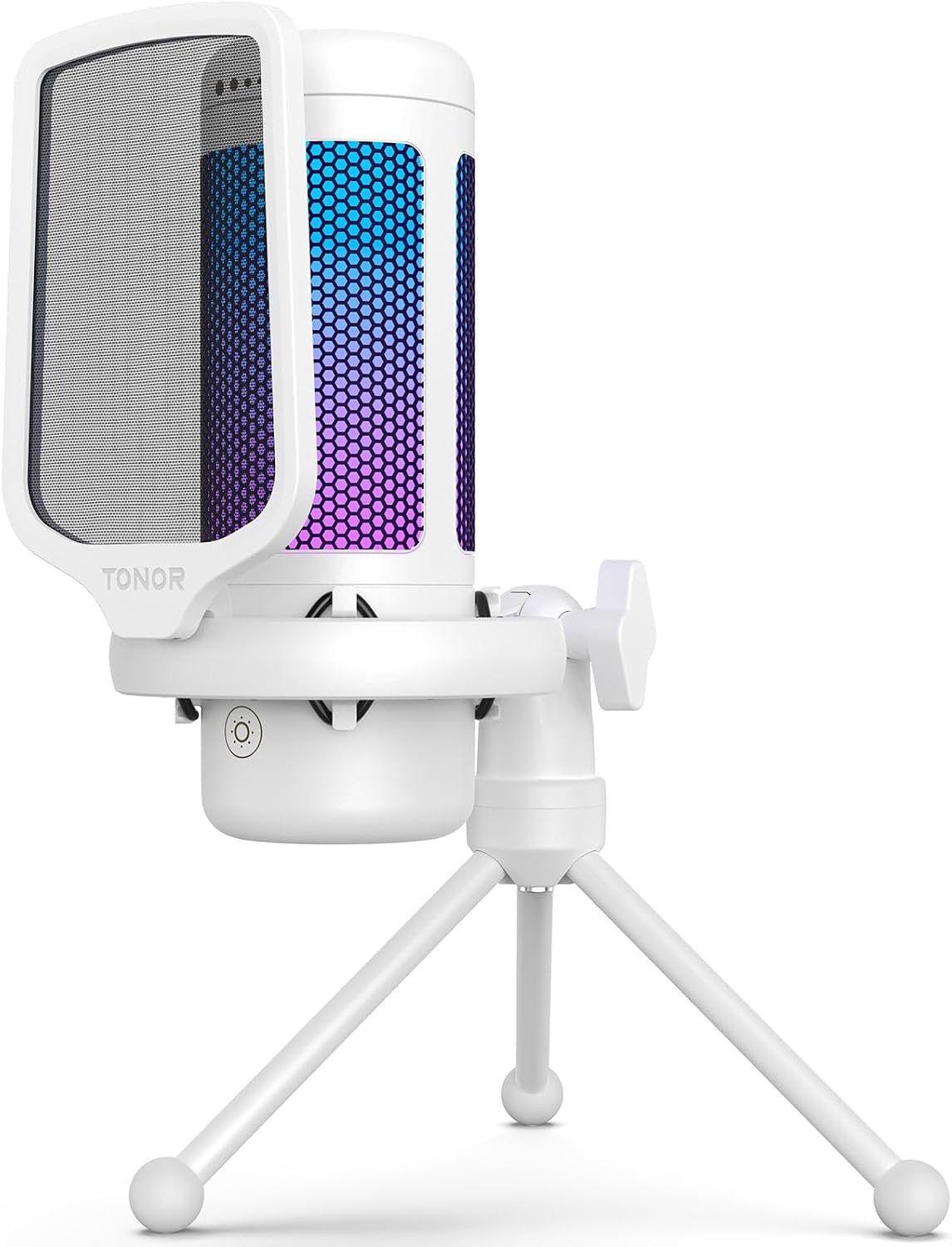 MICRÓFONO TONOR GAMING TC310 USB CARDIOID CONDENSER RGB BLANCO - 1