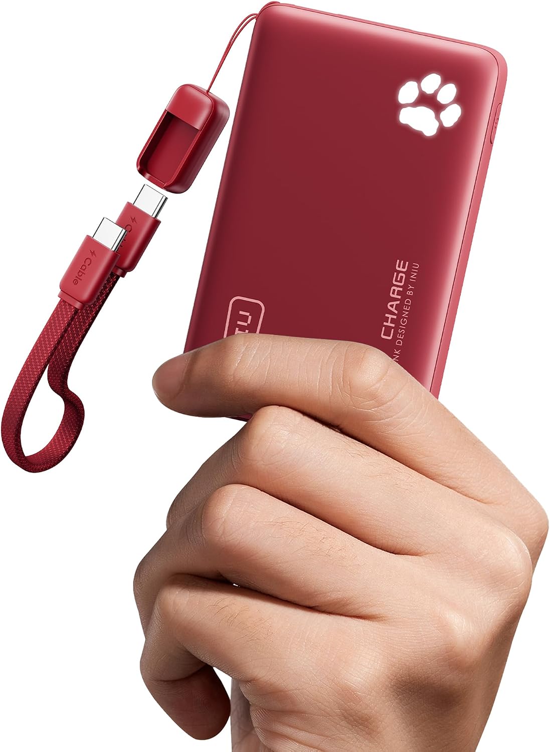 BATERÍA EXTERNA INIU 10000MAH 45W CARGA RÁPIDA CON CABLE USB-C DESMONTABLE - 1