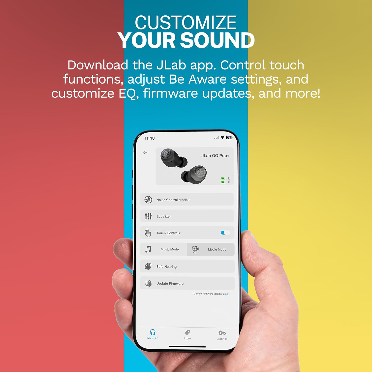 AUDÍFONOS TRUE WIRELESS JLAB GO POP+ BLUETOOTH 5.3 IPX4 CONFETTI - 2