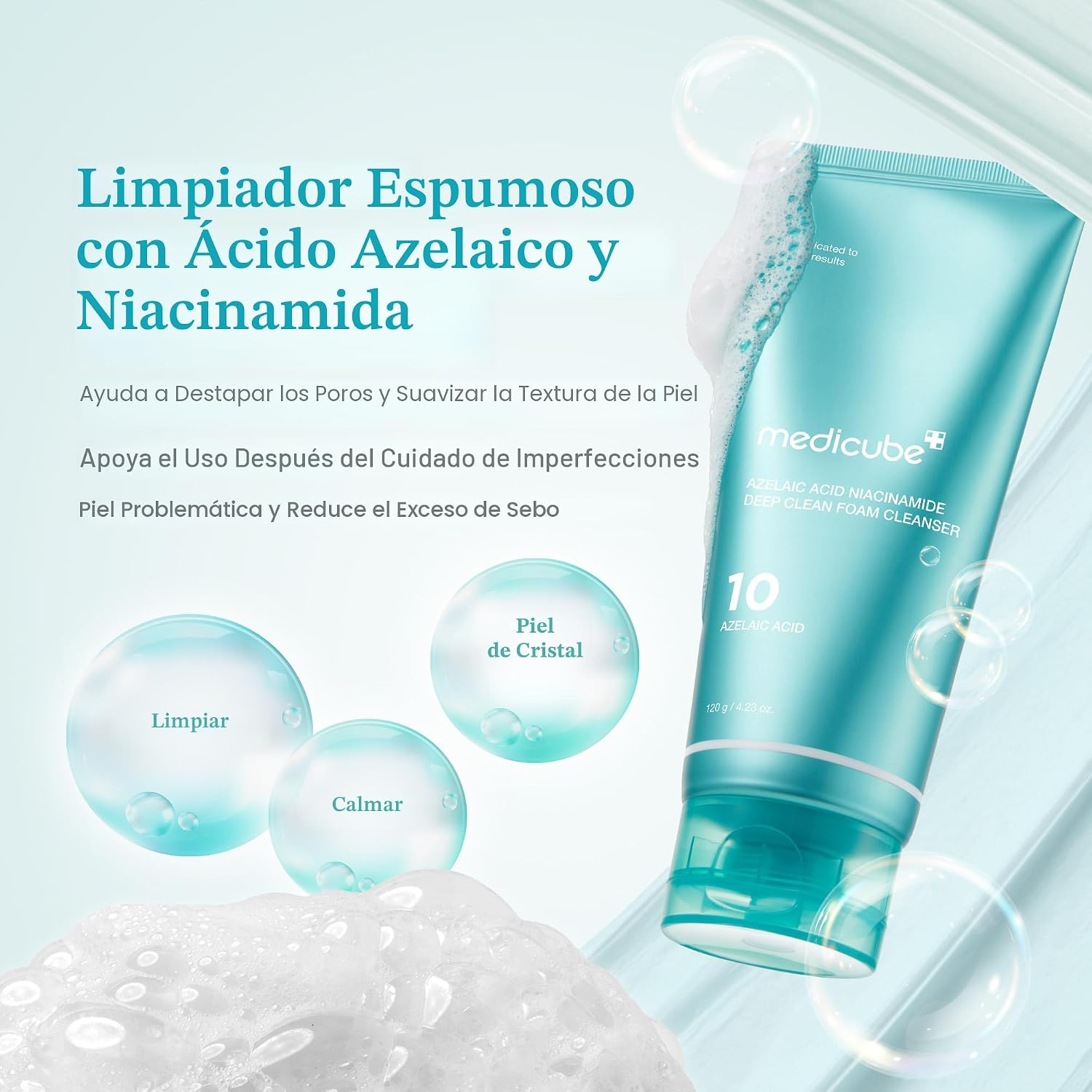 LIMPIADOR FACIAL MEDICUBE AZELAIC ACID WHIP CLEANSER - 2