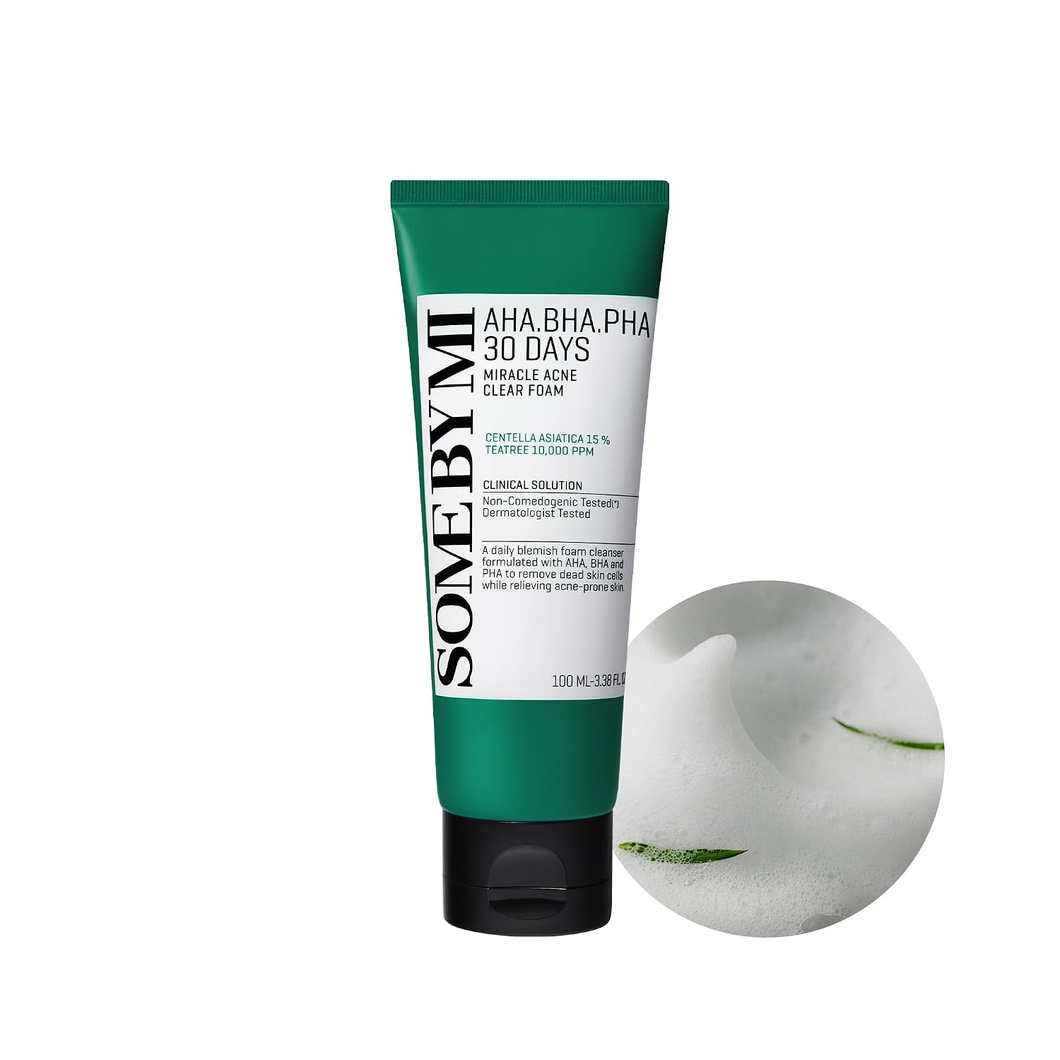 LIMPIADOR FACIAL SOME BY MI AHA BHA PHA 30 DAYS MIRACLE ACNE CLEAR FOAM 100ML - 1