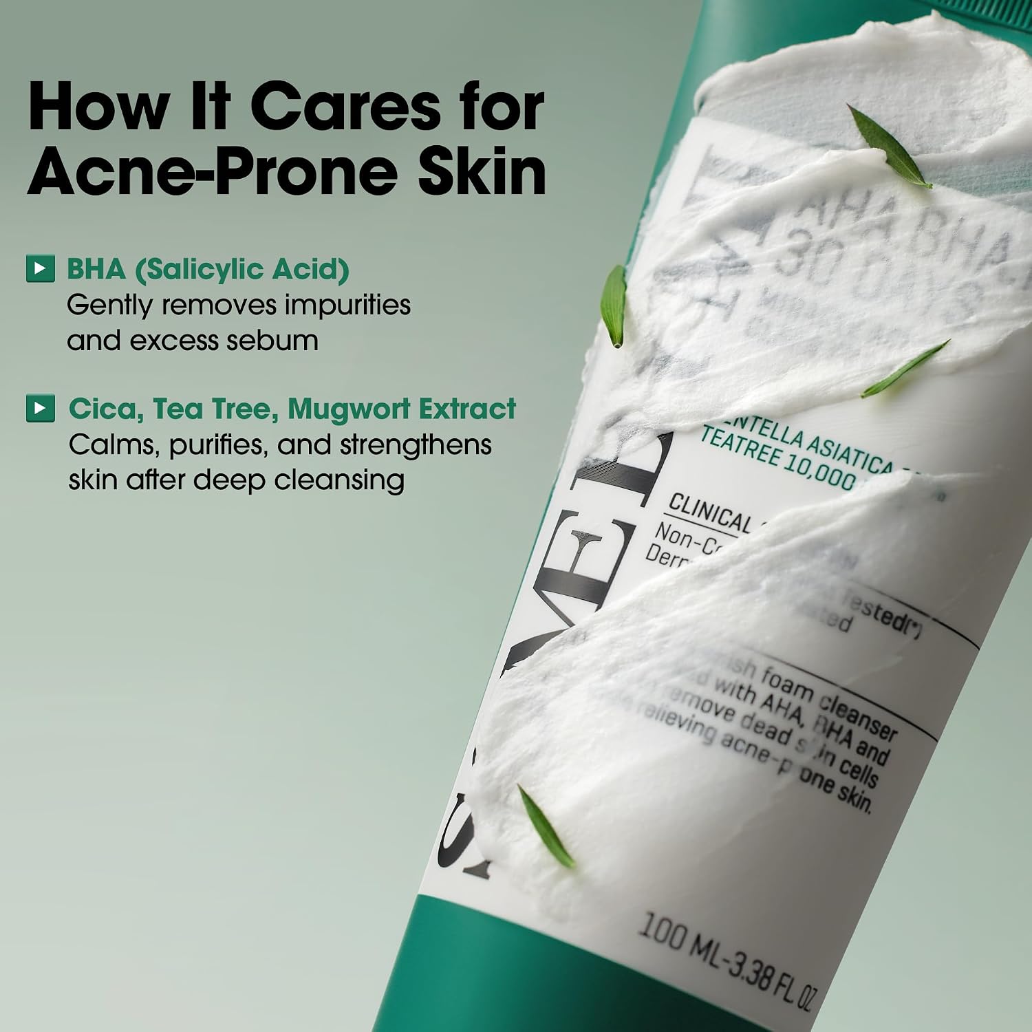 LIMPIADOR FACIAL SOME BY MI AHA BHA PHA 30 DAYS MIRACLE ACNE CLEAR FOAM 100ML - 3
