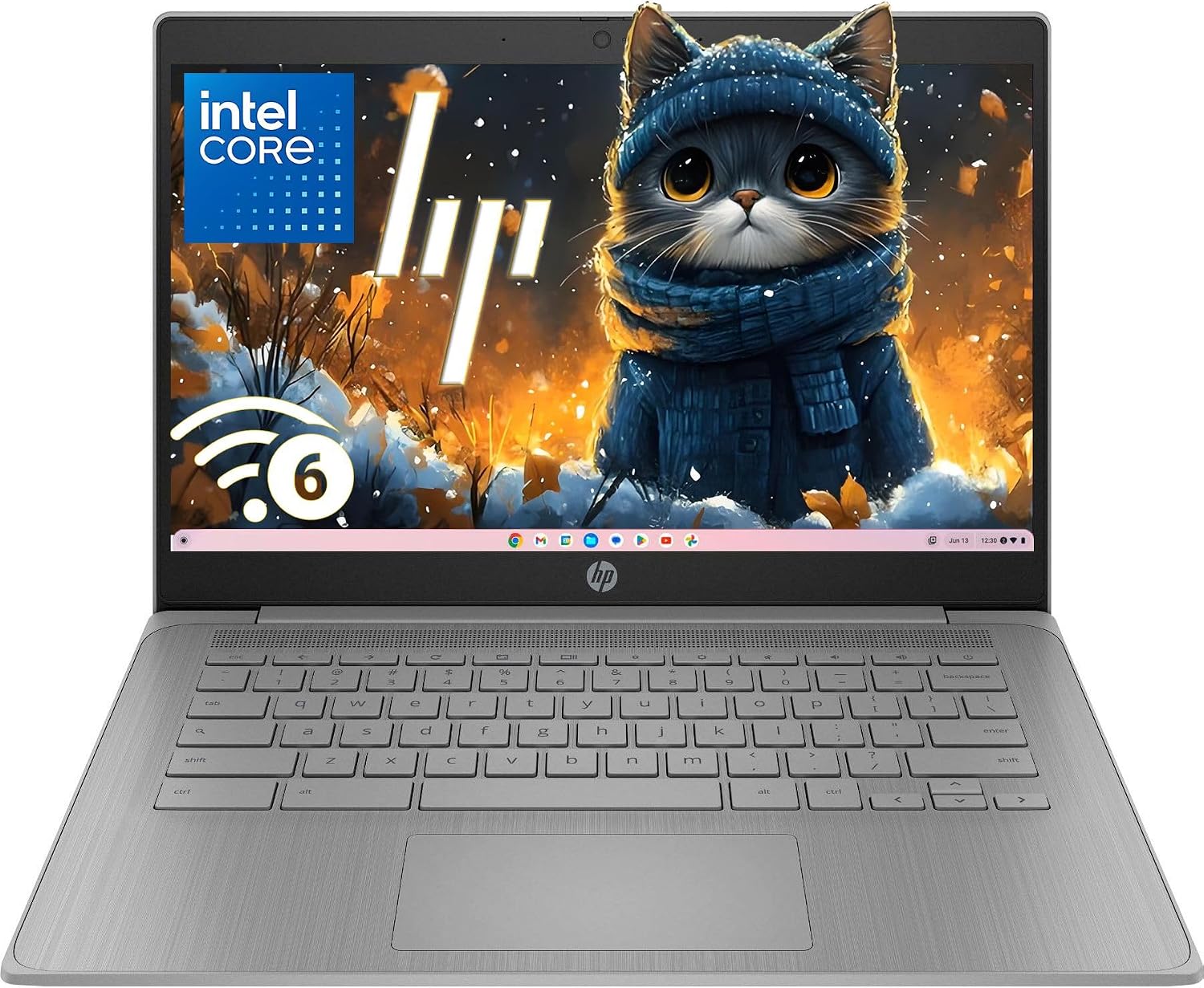 LAPTOP HP CHROMEBOOK 14 PULGADAS INTEL CELERON N4500 4GB RAM 64GB EMMC GRIS - 1