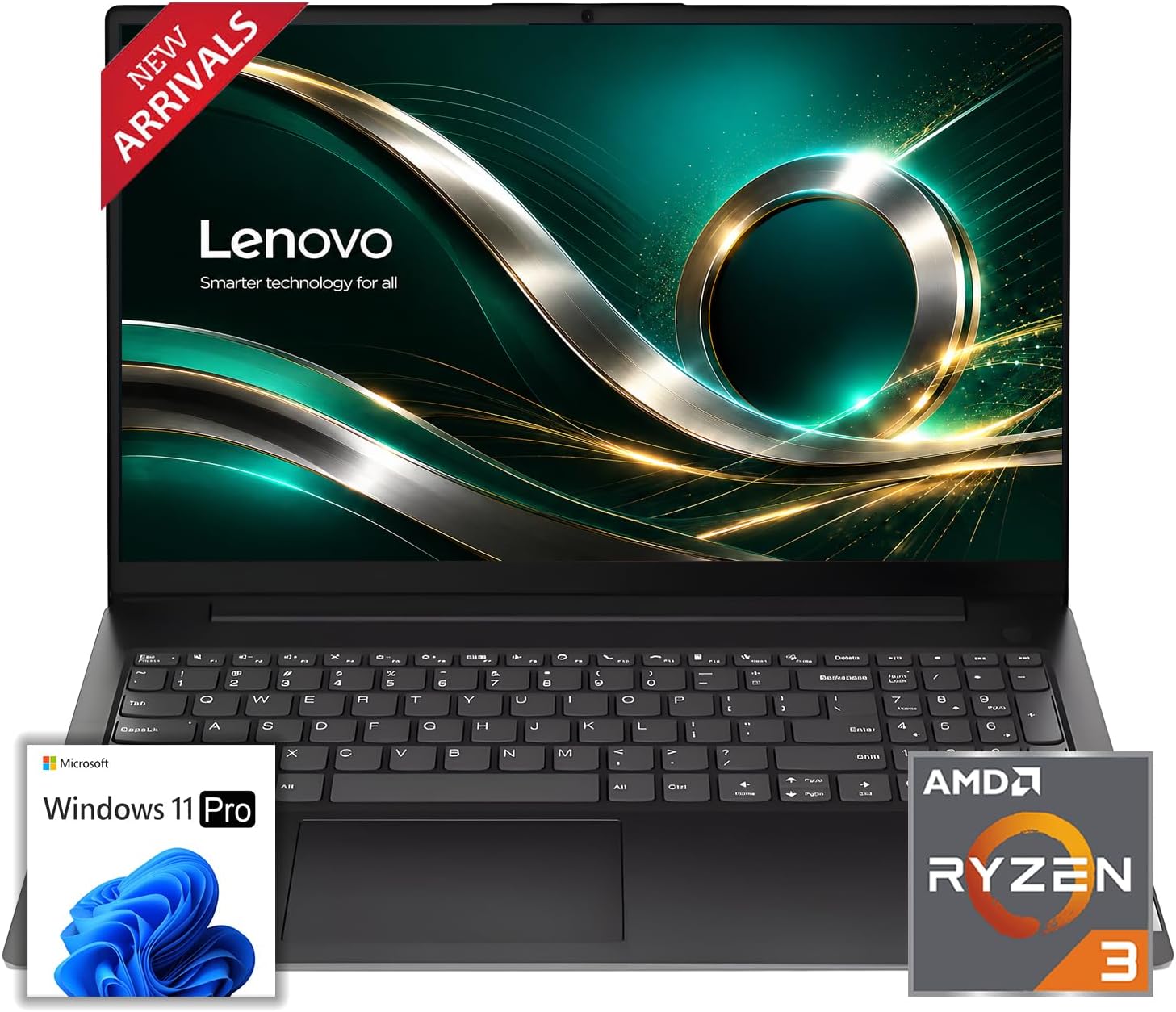 LAPTOP LENOVO V15 AMD RYZEN 3 7320U 16GB DDR5 512GB SSD 15.6' FHD WINDOWS 11 PRO - 1