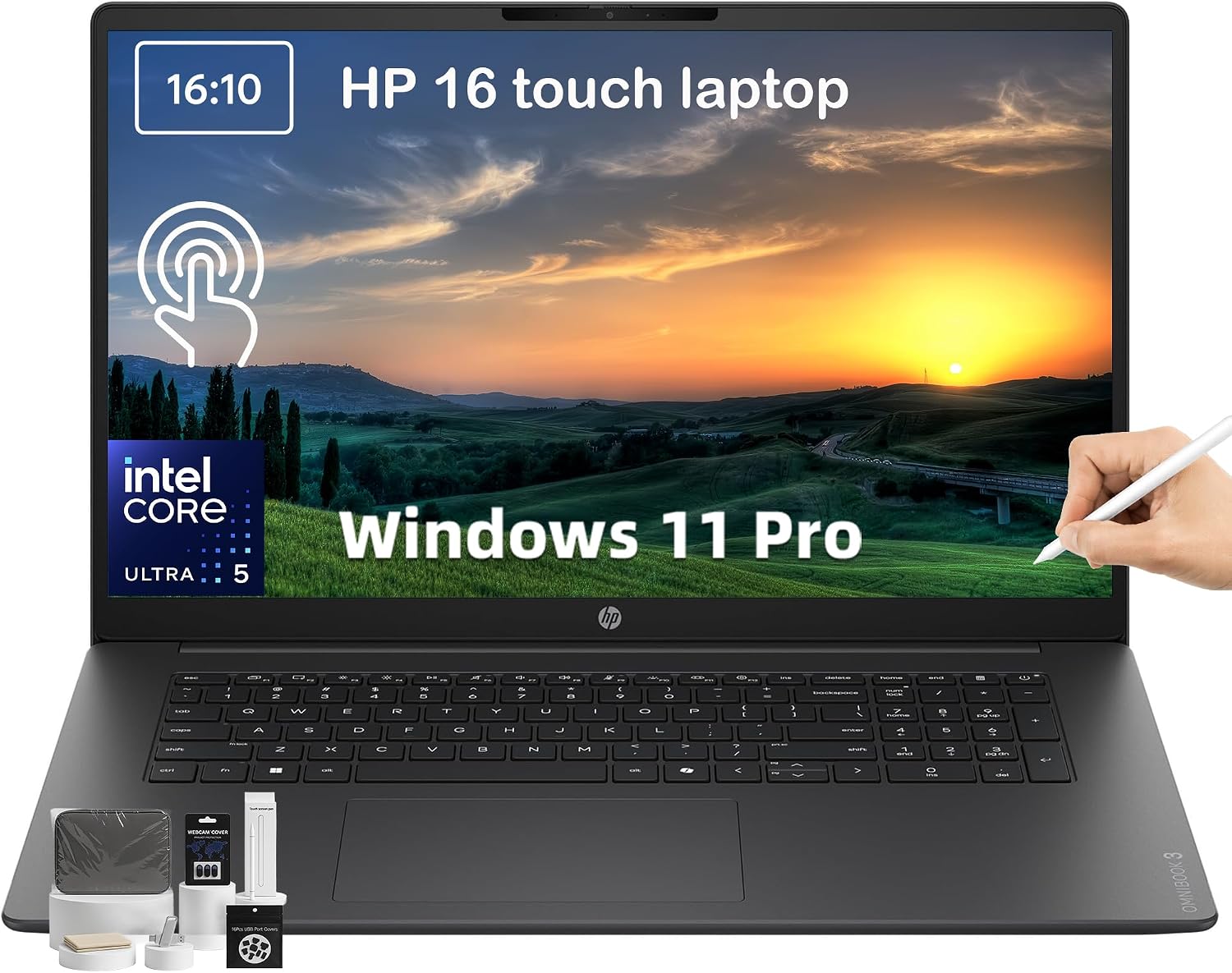 LAPTOP HP OMNIBOOK 3 16 PULGADAS TOUCHSCREEN INTEL CORE ULTRA 5 225U WINDOWS 11 PRO - 1