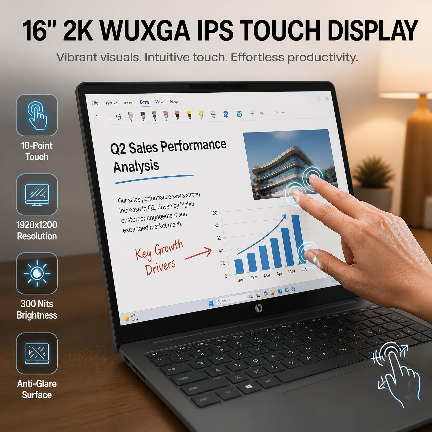 LAPTOP HP OMNIBOOK 3 16 PULGADAS TOUCHSCREEN INTEL CORE ULTRA 5 225U WINDOWS 11 PRO - 2