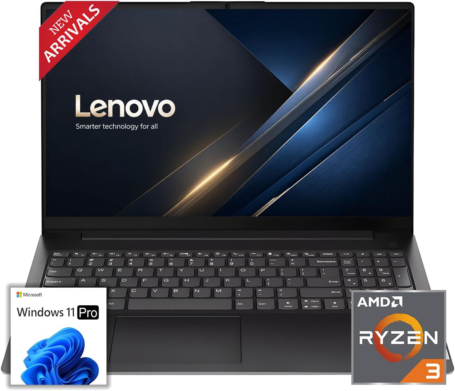 LAPTOP LENOVO V15 AMD RYZEN 3 7320U 16GB DDR5 2TB SSD 15.6' FHD WINDOWS 11 PRO - 1