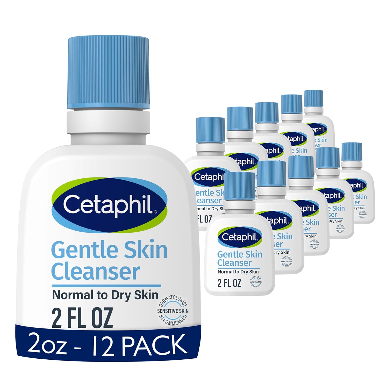 LIMPIADOR FACIAL CETAPHIL GENTLE CLEANSER TAMAÑO VIAJE 2OZ PACK 12 UNIDADES - 1
