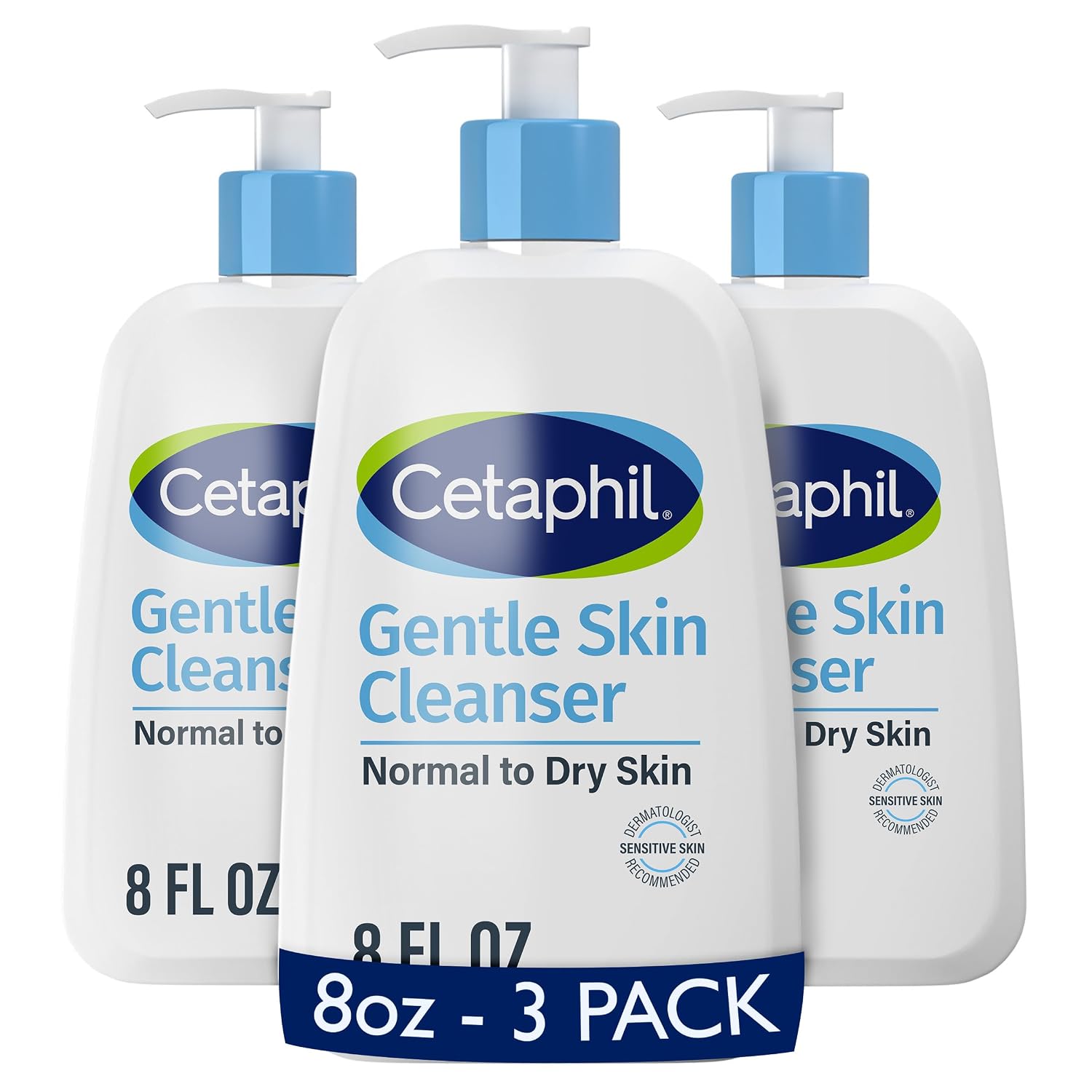 LIMPIADOR FACIAL CETAPHIL GENTLE CLEANSER PIEL SENSIBLE 8OZ PACK 3 UNIDADES - 1
