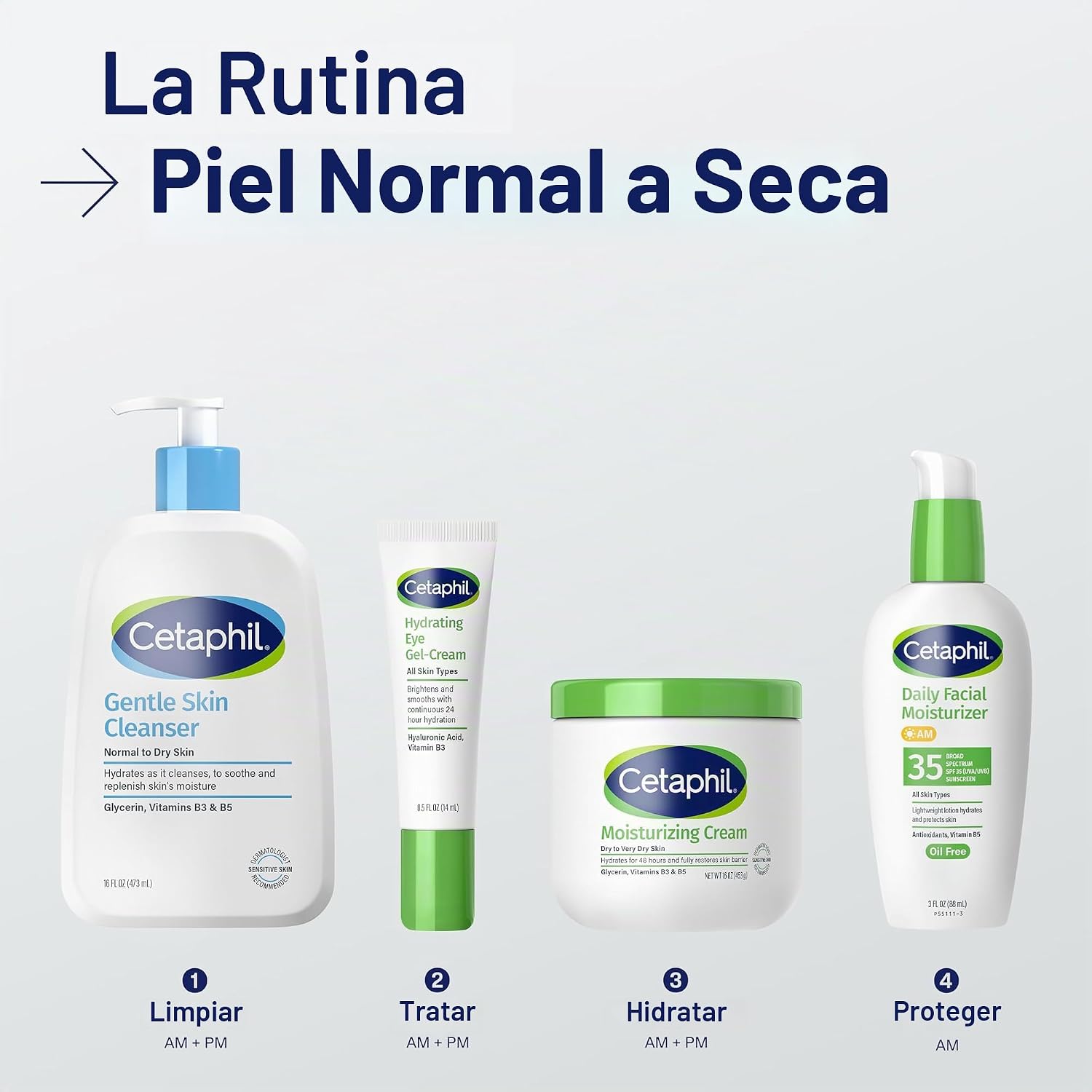 LIMPIADOR FACIAL CETAPHIL GENTLE CLEANSER PIEL SENSIBLE 8OZ PACK 3 UNIDADES - 5