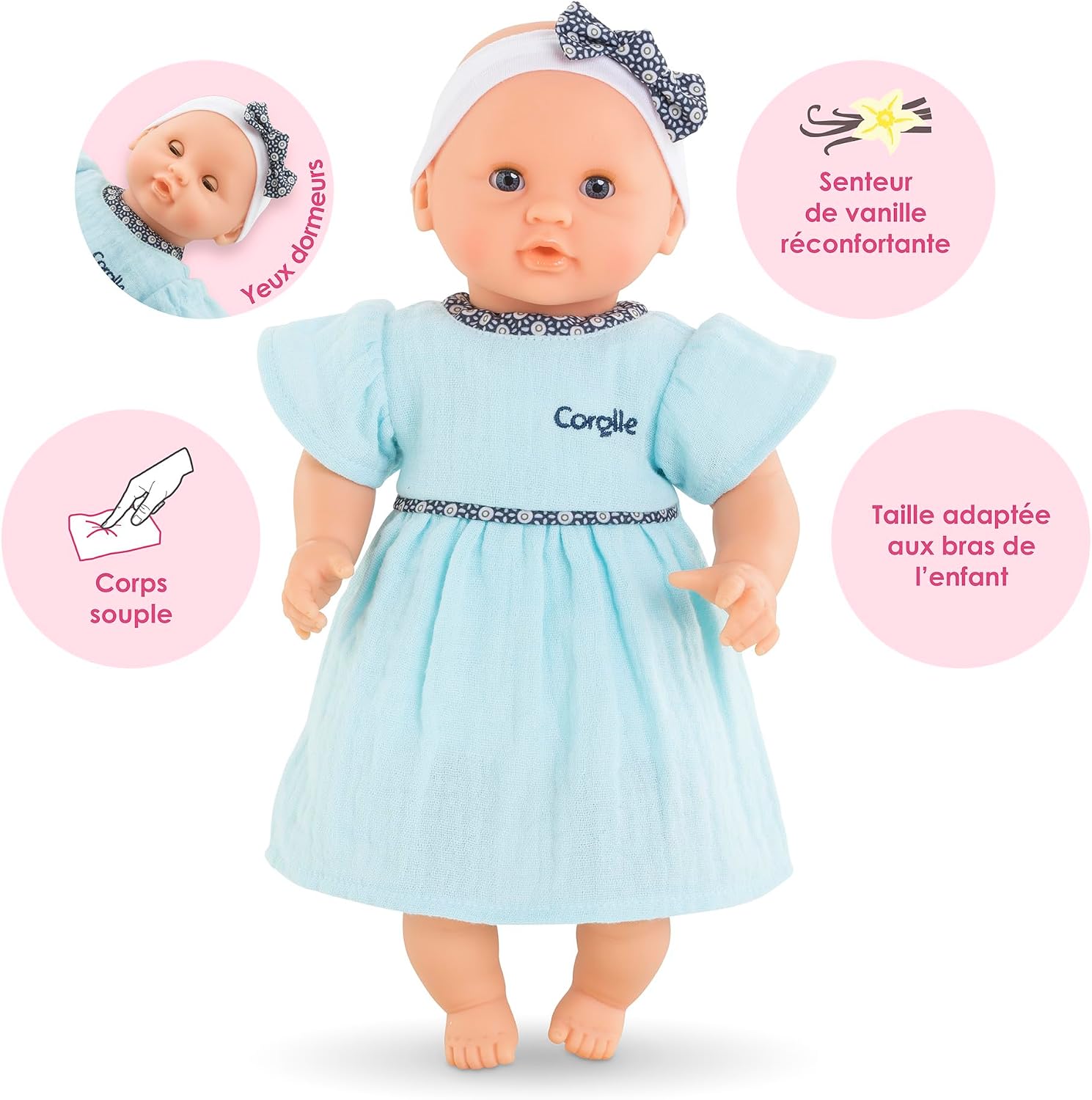MUÑECA COROLLE BÉBÉ CALIN MAUD 12 PULGADAS CON AROMA VAINILLA - 4