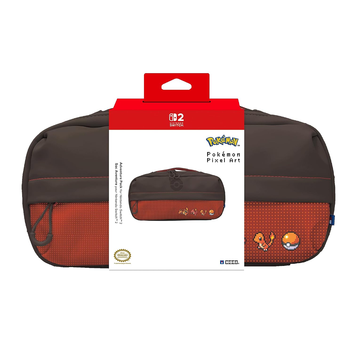 ESTUCHE HORI ADVENTURE PACK POKÉMON PIXEL RED PARA NINTENDO SWITCH 2 - 1