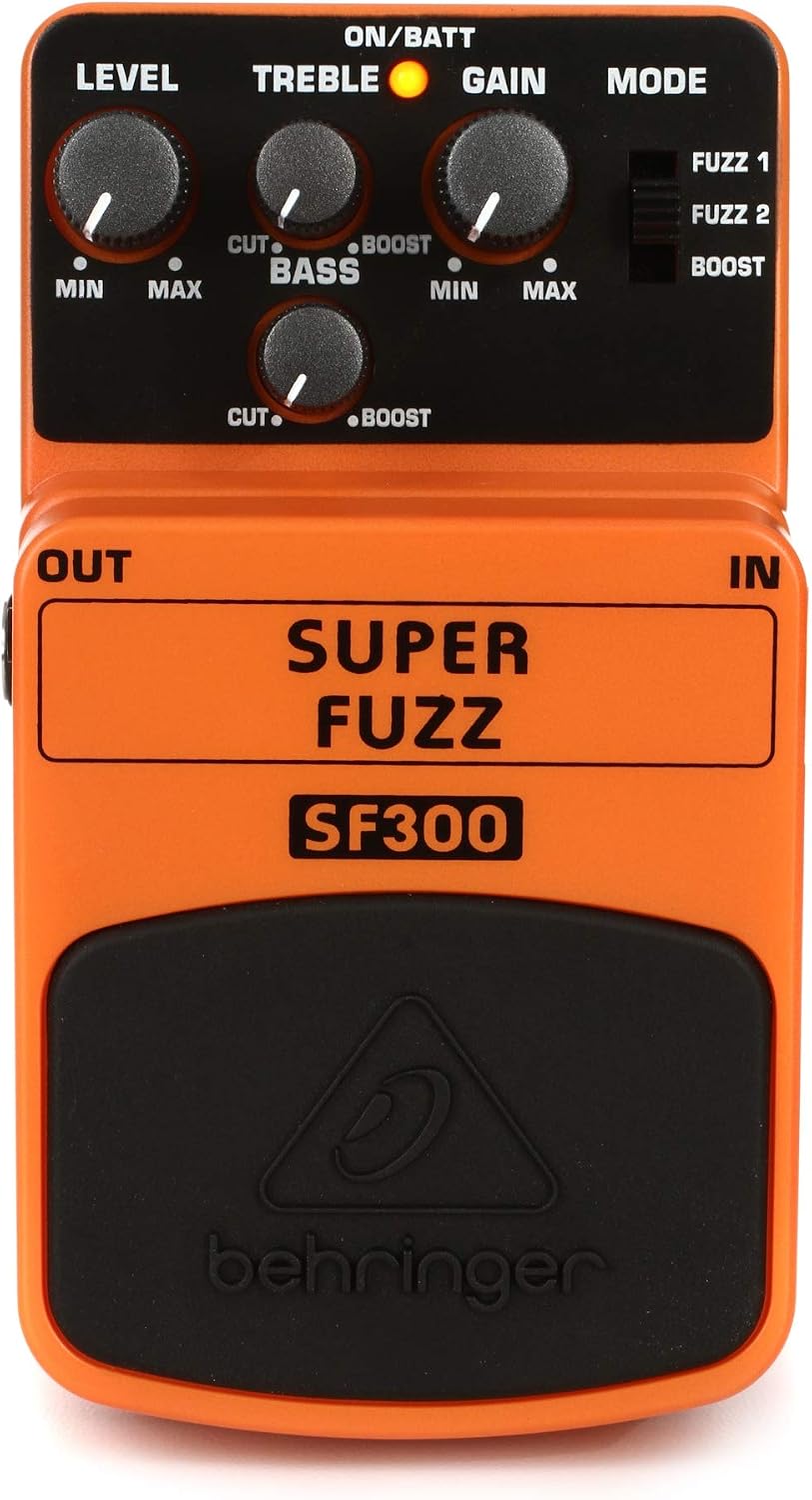 PEDAL DE EFECTOS BEHRINGER SUPER FUZZ SF300 DISTORSIÓN FUZZ 3 MODOS - 1