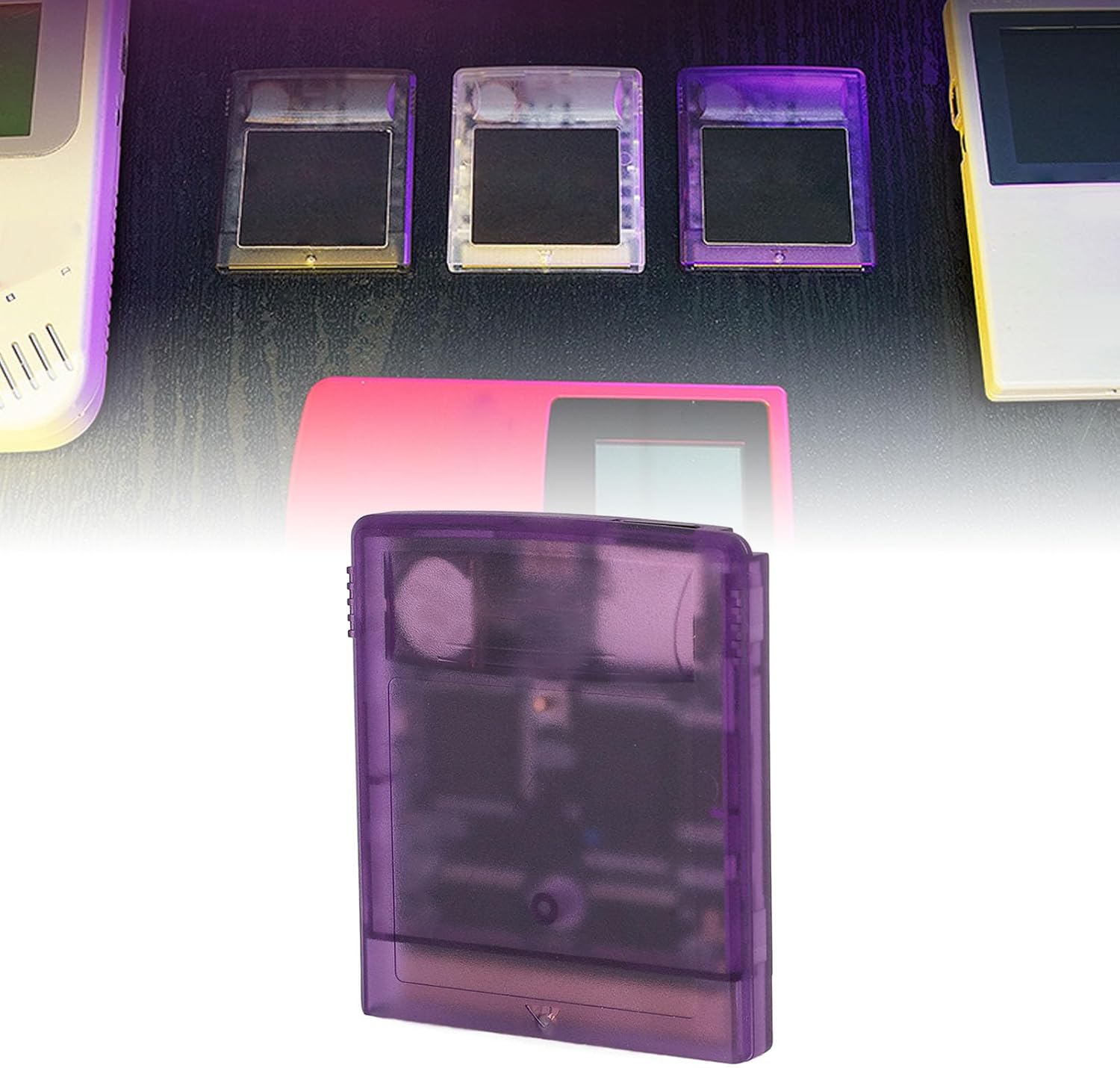 CARTUCHO FLASH MEMORY CARD ZOPSC PARA GAMEBOY TRANSPARENTE PÚRPURA 8GB - 5