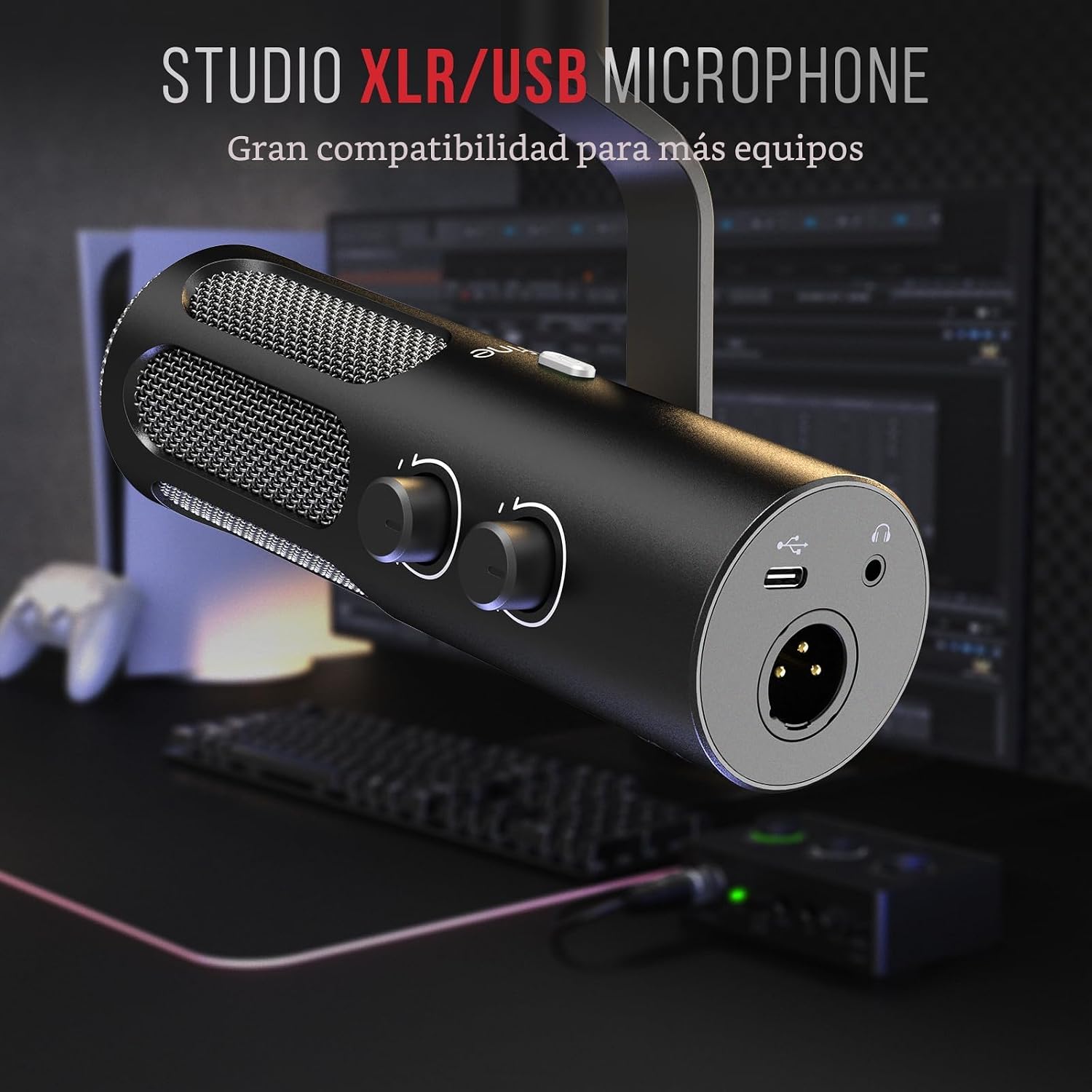 MICRÓFONO DINÁMICO FIFINE AMPLITANK TANK3 XLR/USB PARA PODCAST Y STREAMING - 2
