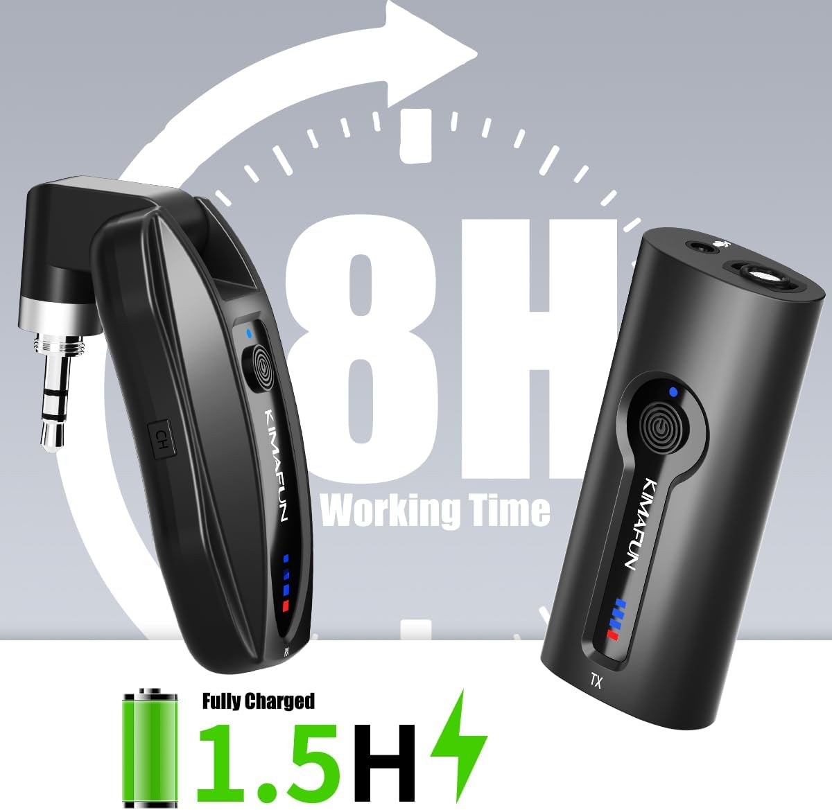 MICRÓFONO INALÁMBRICO KIMAFUN 2.4GHZ CON DIADEMA Y SOLAPA KM-G70 - 4