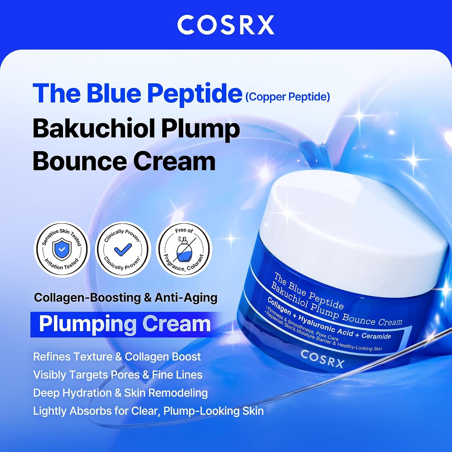CREMA FACIAL COSRX THE BLUE COPPER PEPTIDE BAKUCHIOL ANTIEDAD 50 ML - 2