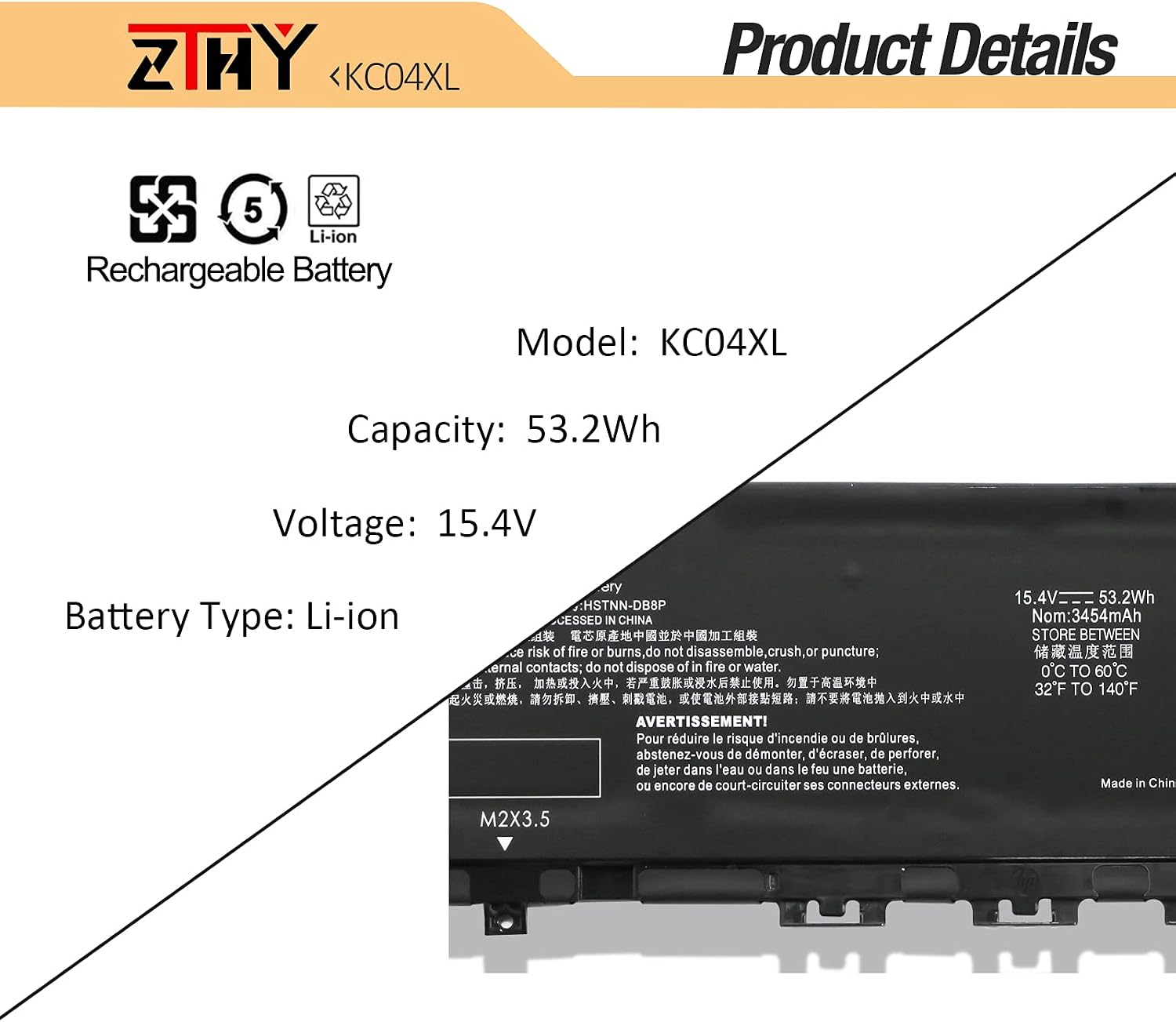 BATERÍA KC04XL PARA HP ENVY X360 13-AG 13-AH 13-AQ 13-AR - 3