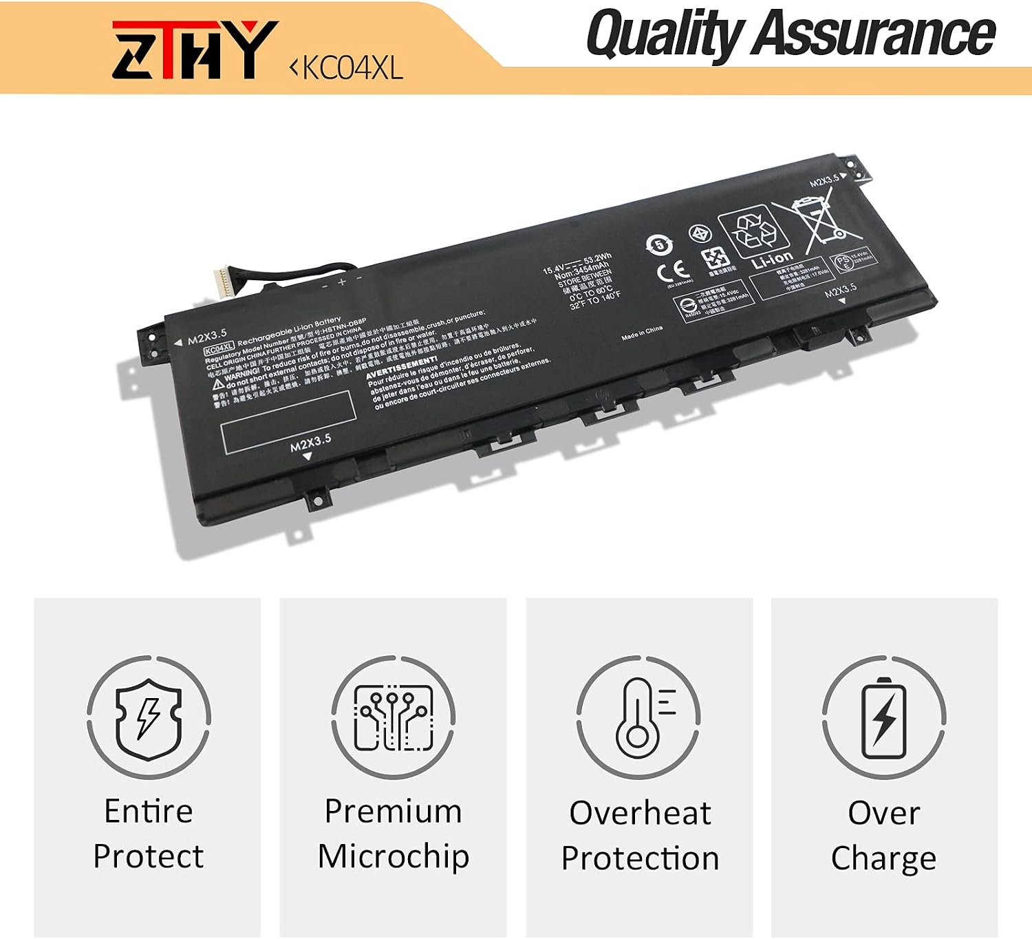 BATERÍA KC04XL PARA HP ENVY X360 13-AG 13-AH 13-AQ 13-AR - 5