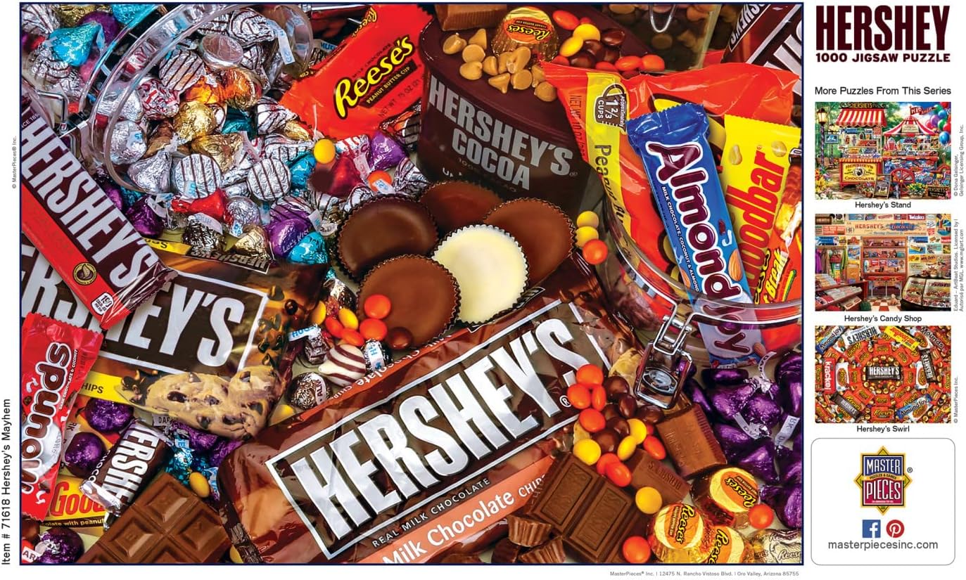 ROMPECABEZAS MASTERPIECES 1000 PIEZAS HERSHEY'S MAYHEM 19.25' X 26.75' - 4