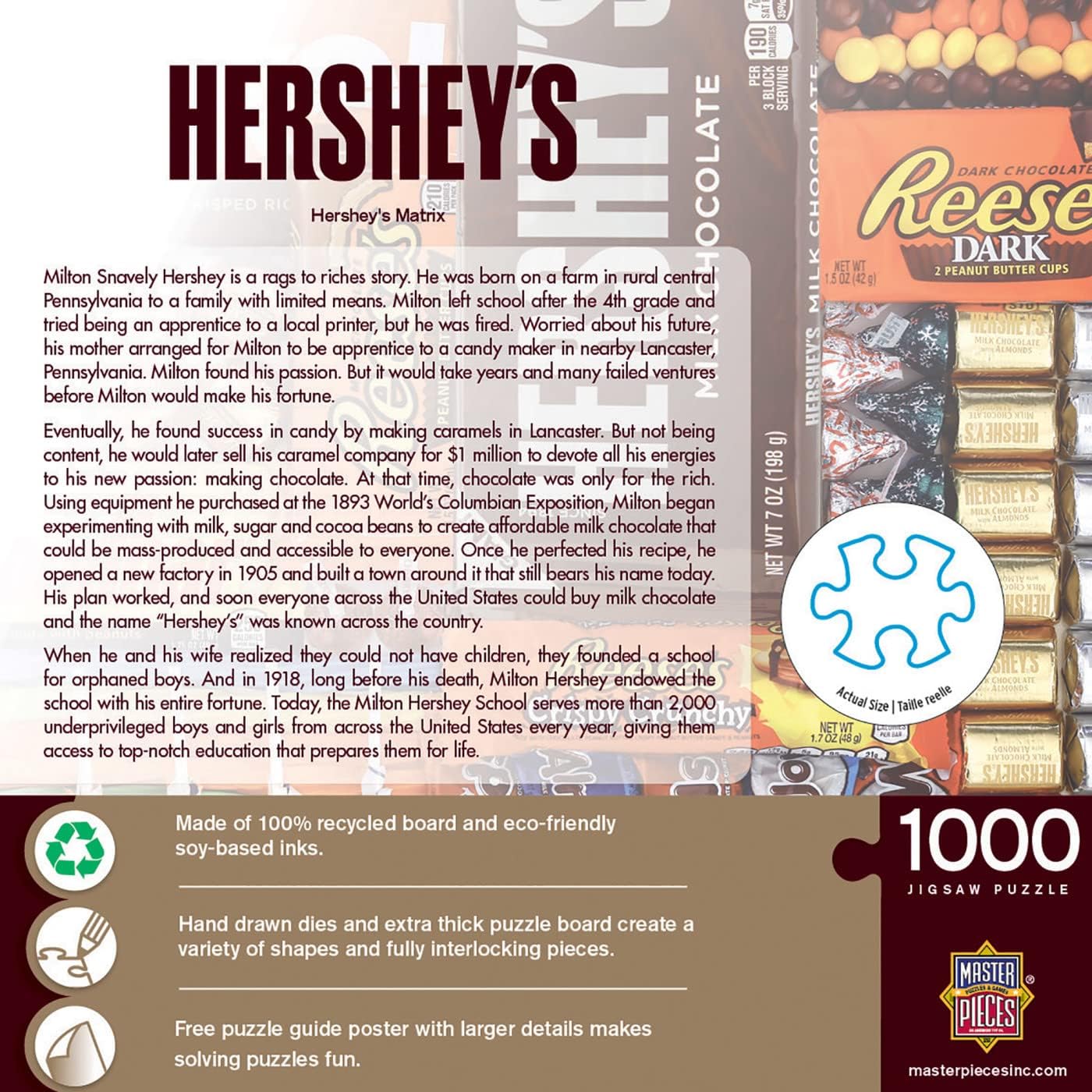 ROMPECABEZAS MASTERPIECES 1000 PIEZAS HERSHEY'S MATRIX 19.25' X 26.75' - 3