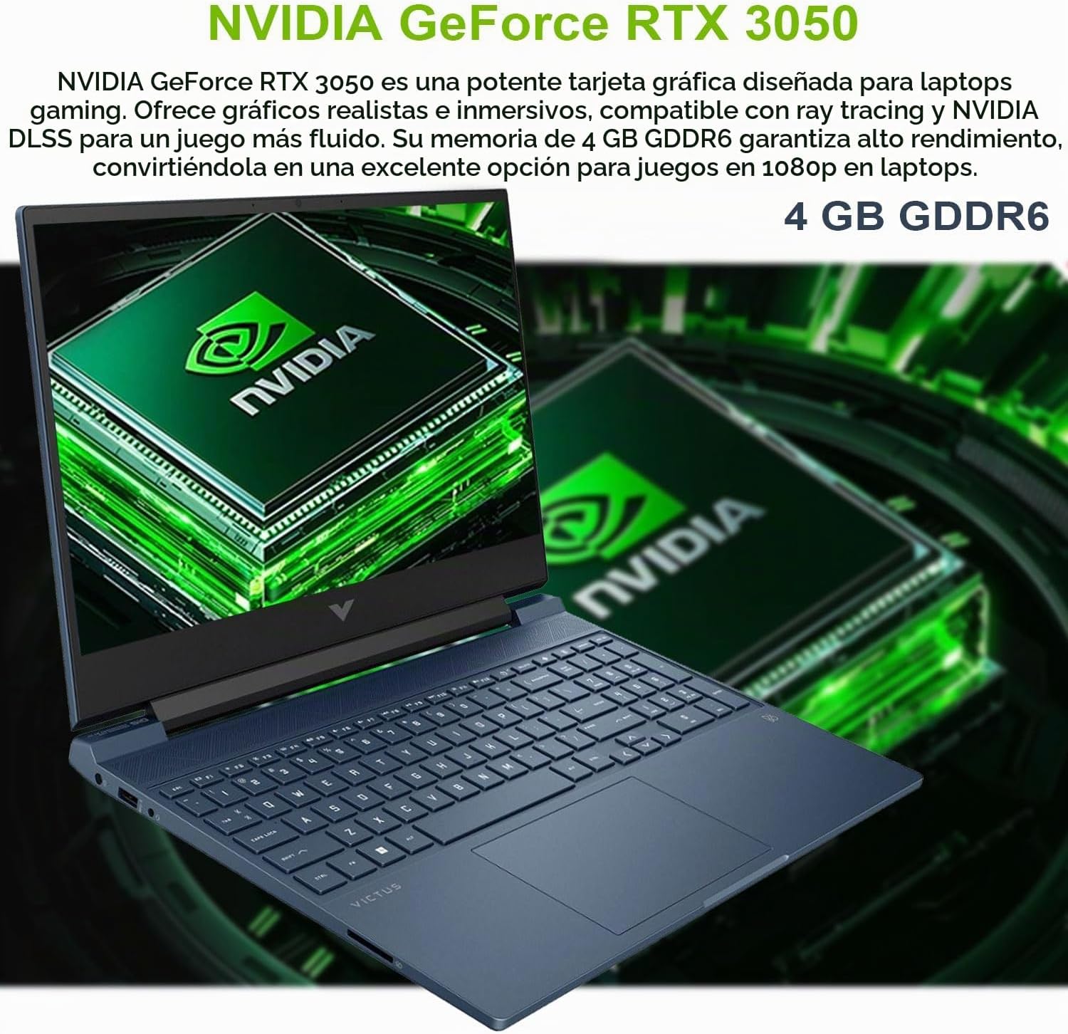 LAPTOP HP VICTUS 15.6 INTEL CORE I5-12450H RTX 3050 16GB 1TB SSD 144HZ AZUL - 2