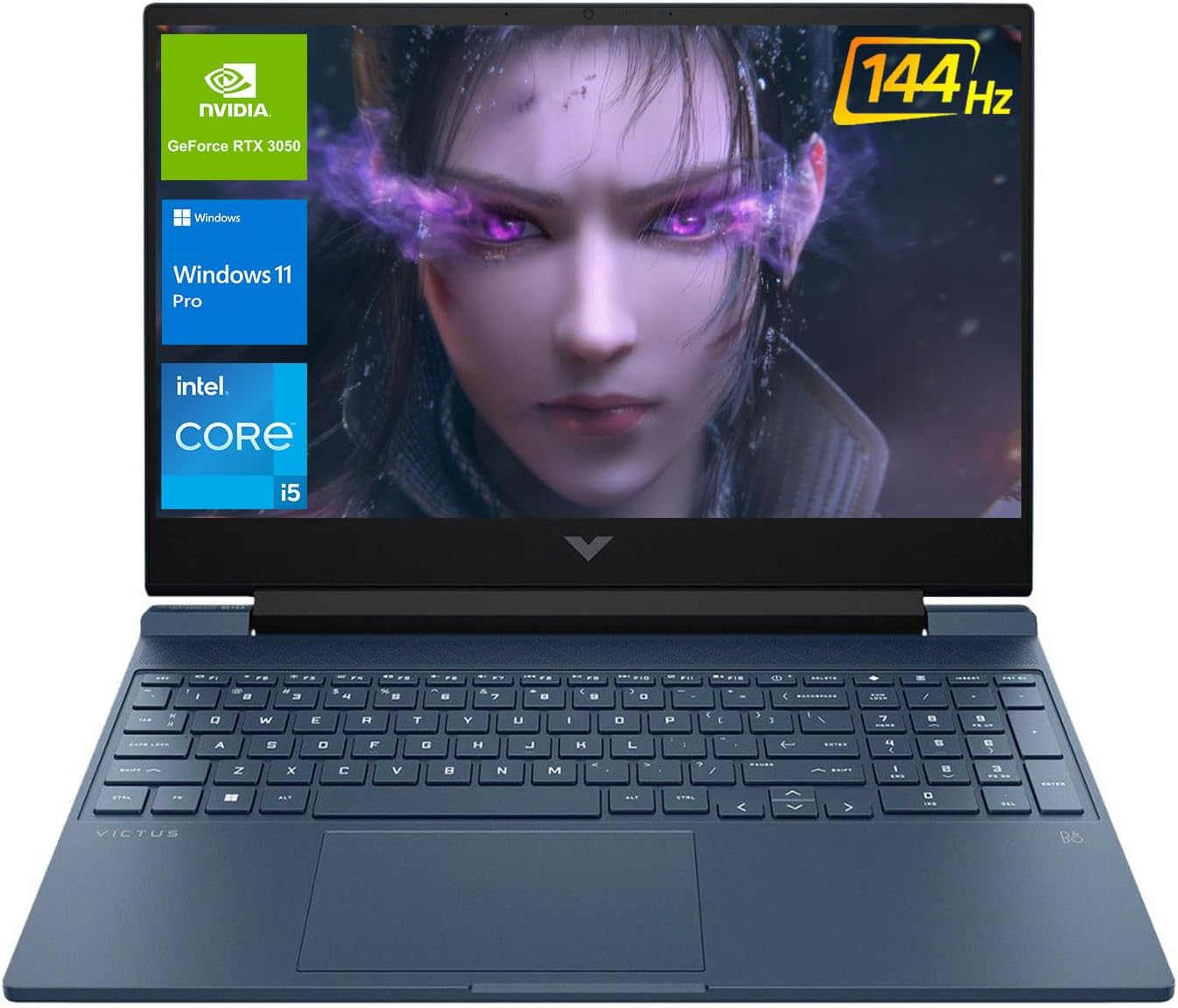 LAPTOP HP VICTUS 15.6 INTEL CORE I5-12450H RTX 3050 16GB 1TB SSD 144HZ AZUL - 1