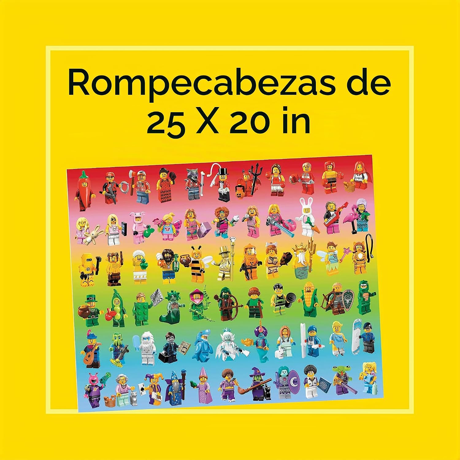 ROMPECABEZAS LEGO MINIFIGURE RAINBOW 1000 PIEZAS - 5