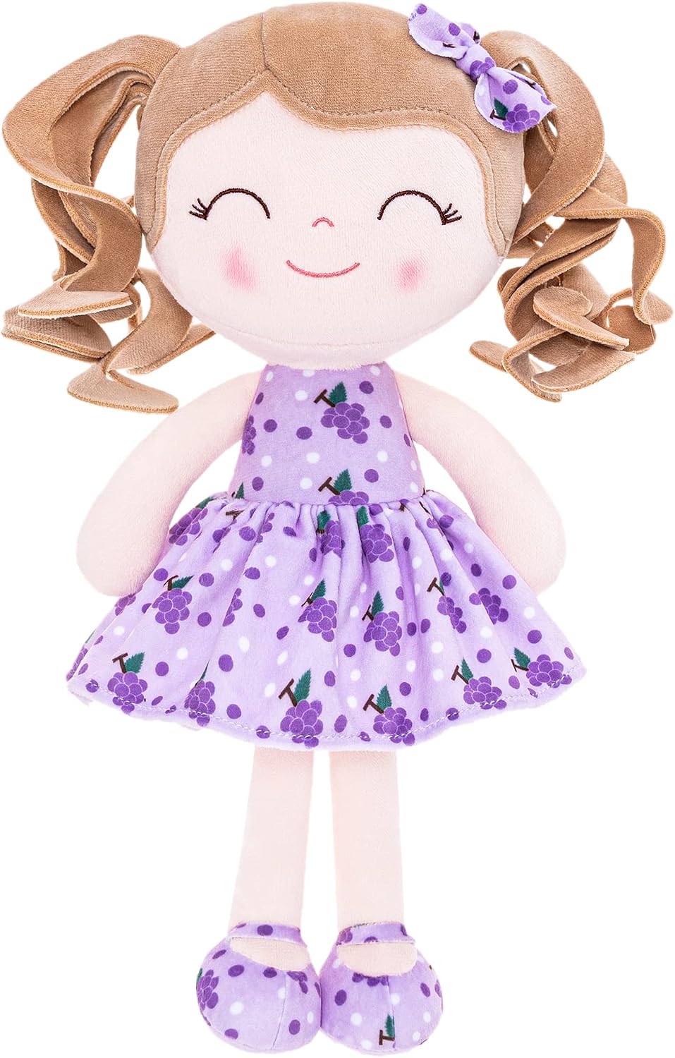MUÑECA GLOVELEYA BABY DOLL SOFT SNUGGLY VESTIDO UVAS 30 CM - 1