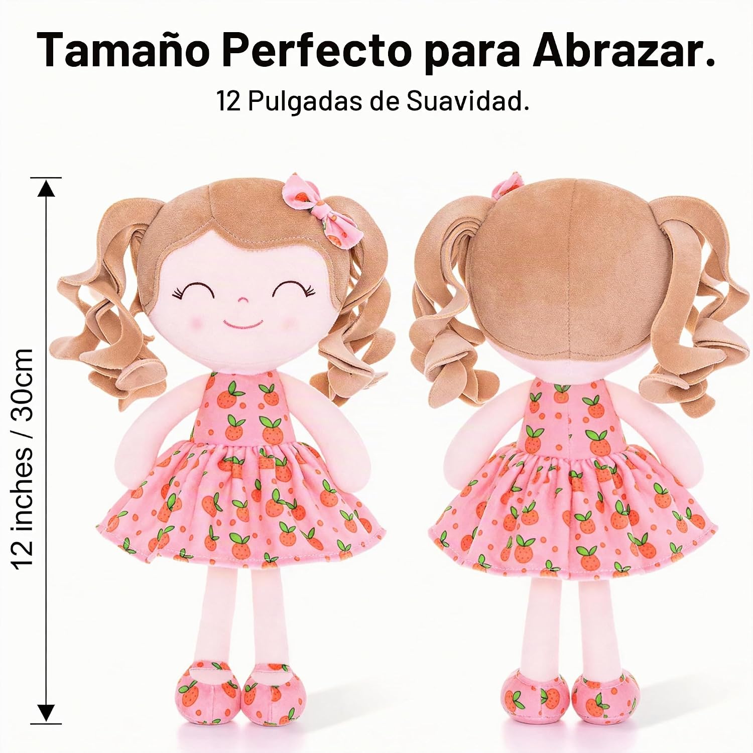 MUÑECA DE TRAPO GLOVELEYA CURLY SPRING GIRL NARANJA 9 PULGADAS - 3