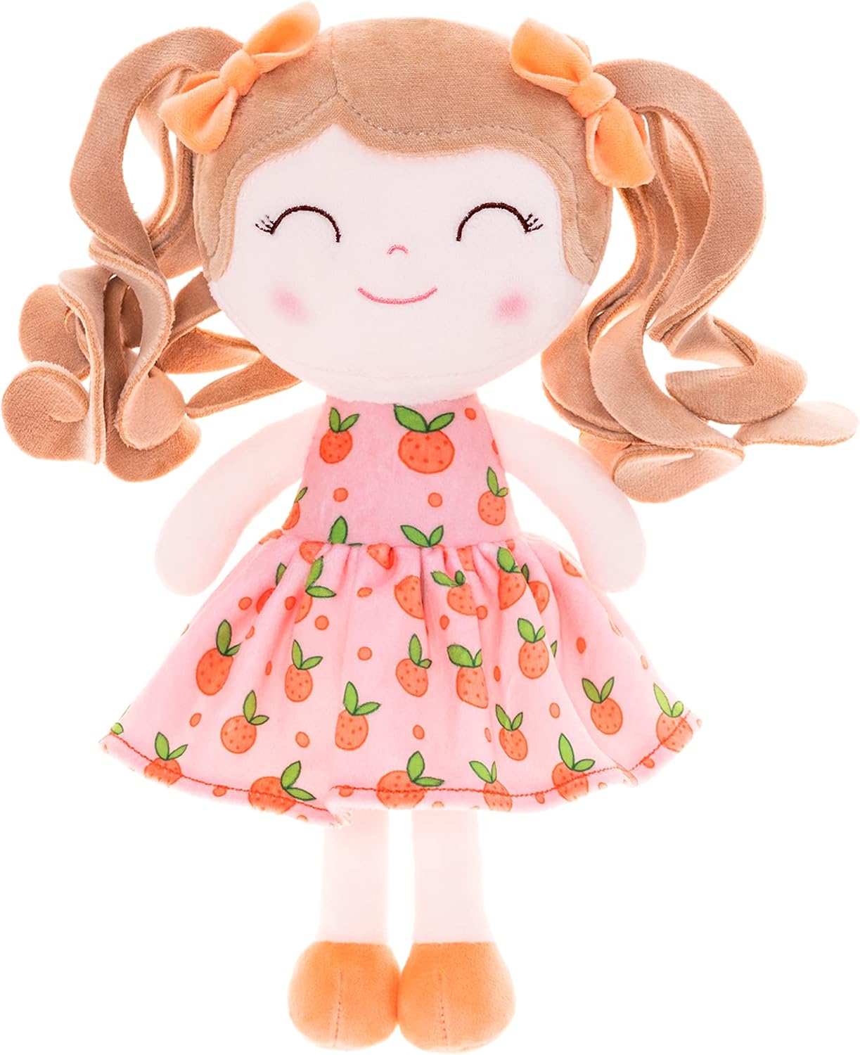 MUÑECA DE TRAPO GLOVELEYA CURLY SPRING GIRL NARANJA 9 PULGADAS - 4