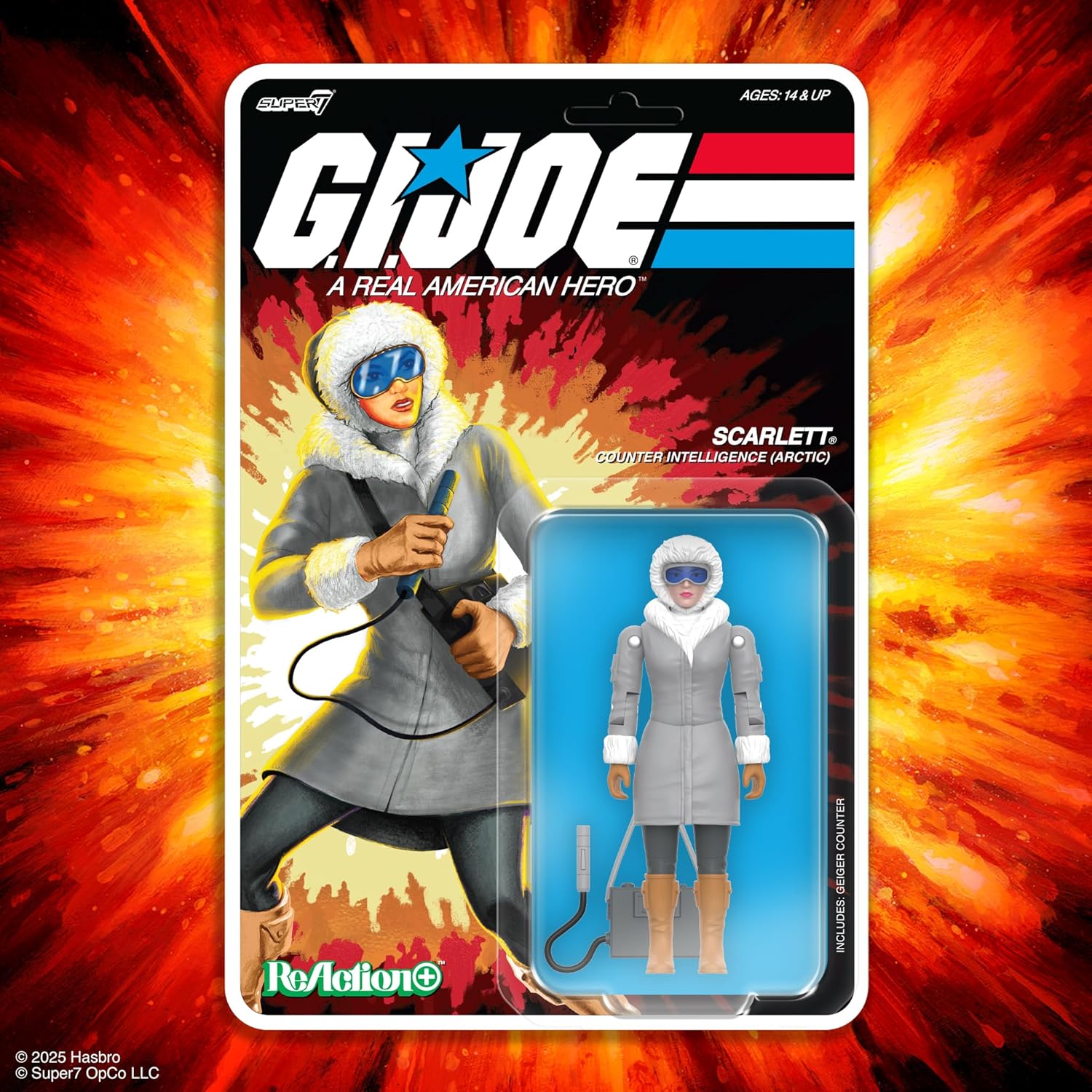 FIGURA DE ACCIÓN SUPER7 REACTION+ G.I. JOE ARCTIC SCARLETT 3.75 PULGADAS - 2