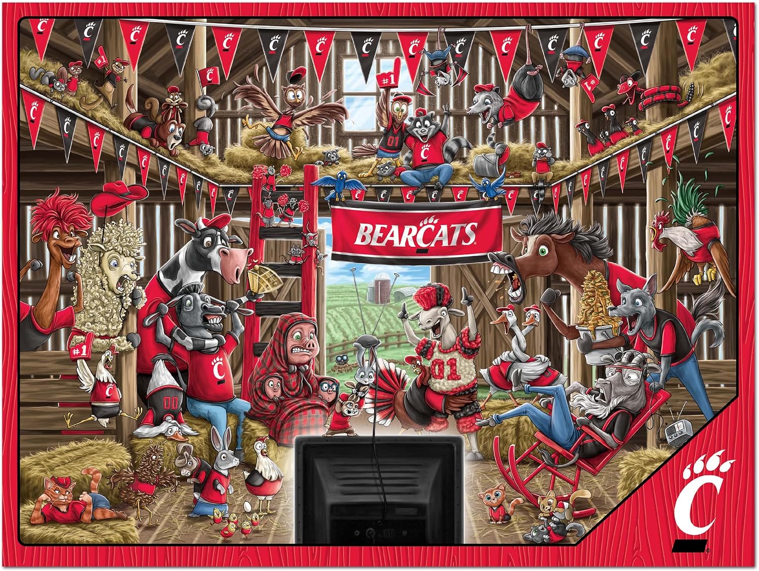 ROMPECABEZAS YOUTHEFAN NCAA BARNYARD FANS 500 PIEZAS - 3