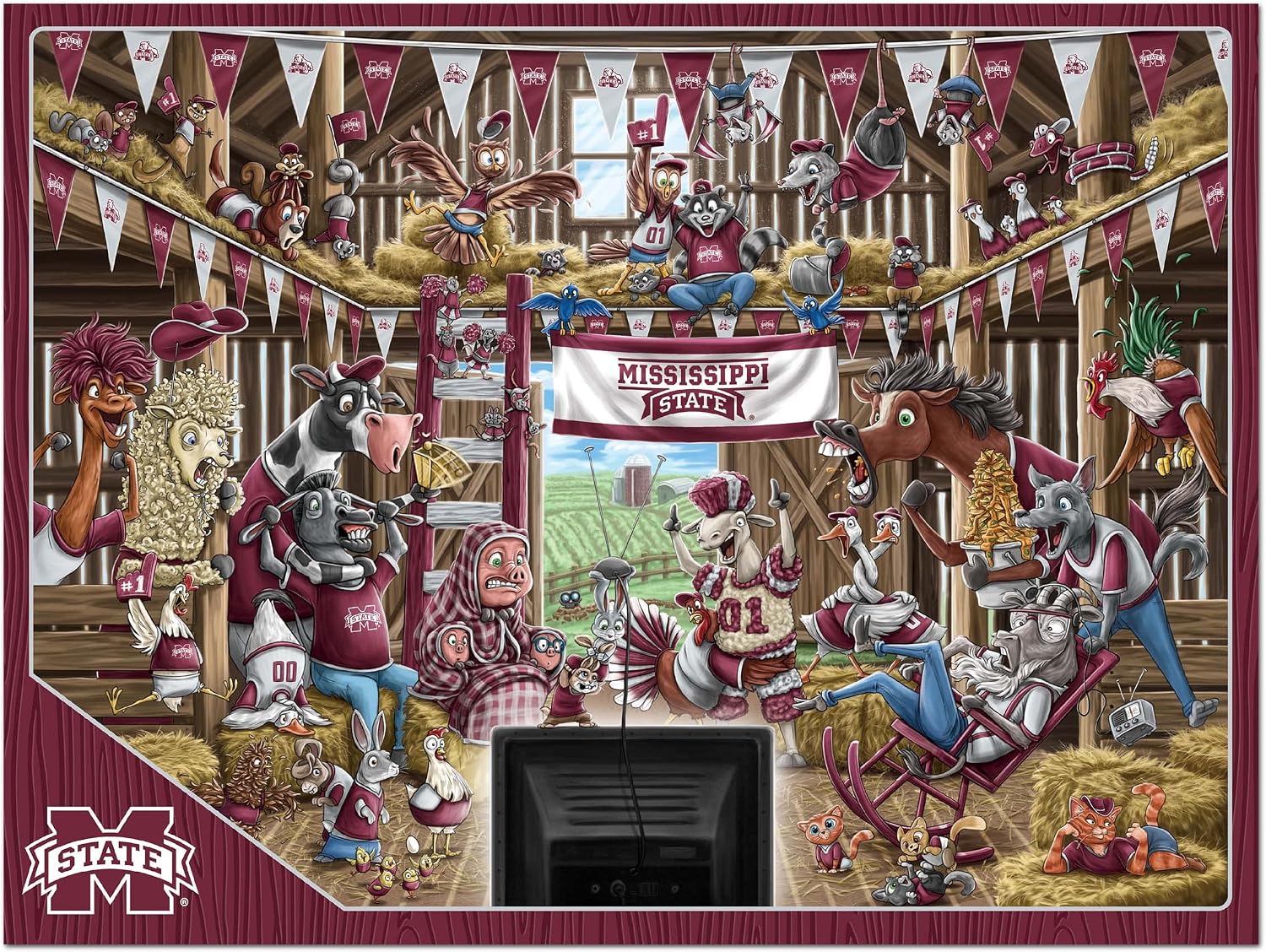 ROMPECABEZAS YOUTHEFAN NCAA BARNYARD FANS 500 PIEZAS - 3