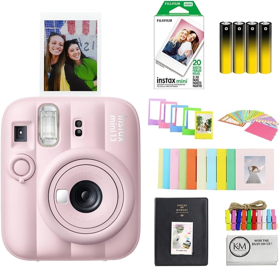 CÁMARA INSTANTÁNEA FUJIFILM INSTAX MINI 13 ROSA CHICLE CON ACCESORIOS - 1