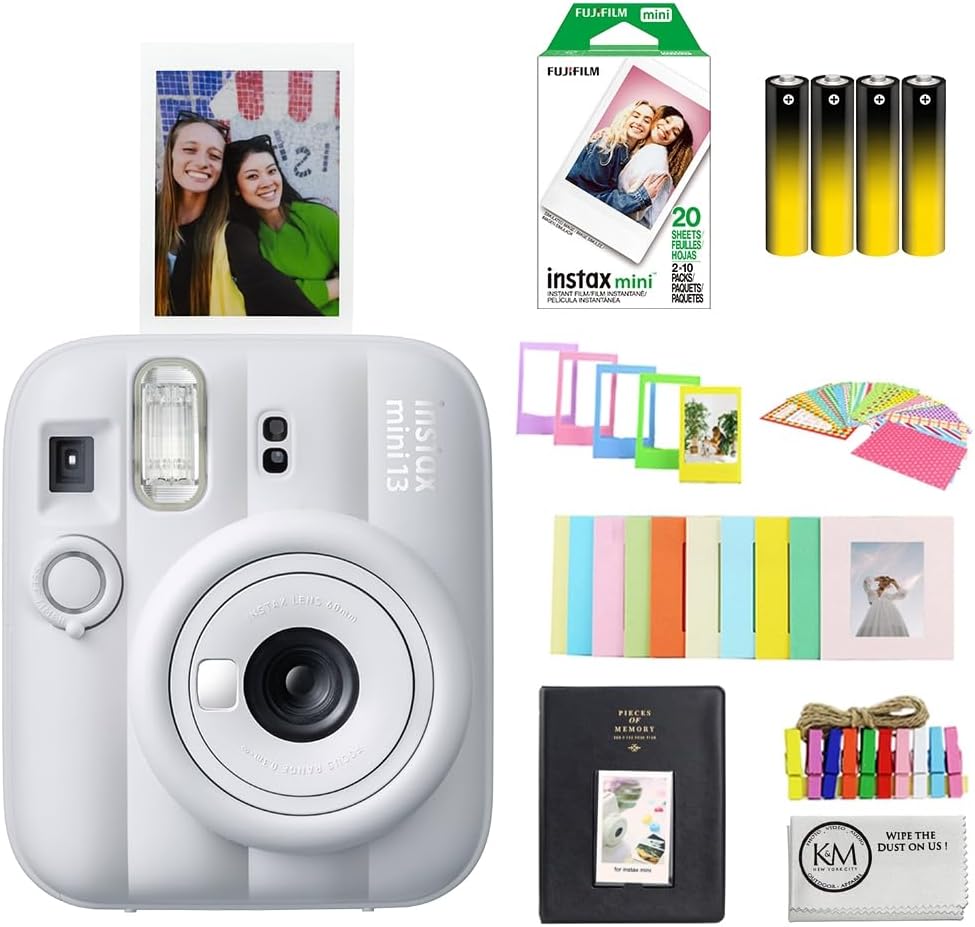 CÁMARA INSTANTÁNEA FUJIFILM INSTAX MINI 13 BLANCO ARCILLA CON ACCESORIOS - 1
