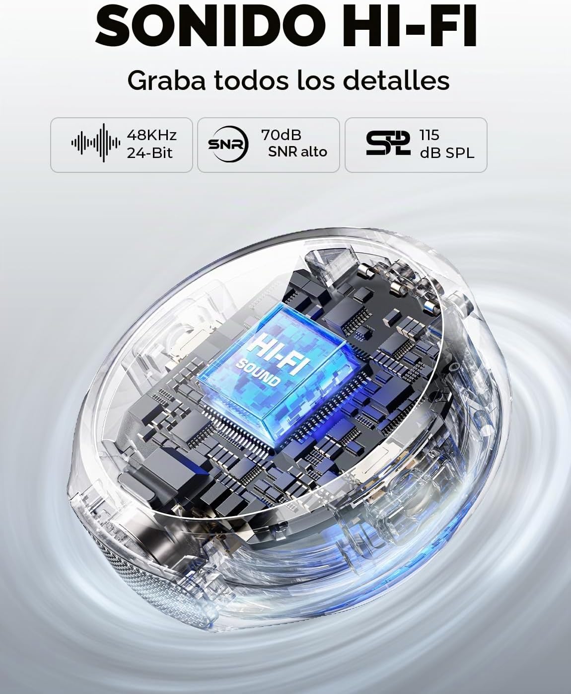 MICRÓFONO INALÁMBRICO HOLLYLAND LARK M2 USB-C CON CANCELACIÓN DE RUIDO Y BATERÍA DE 30 HORAS - 2