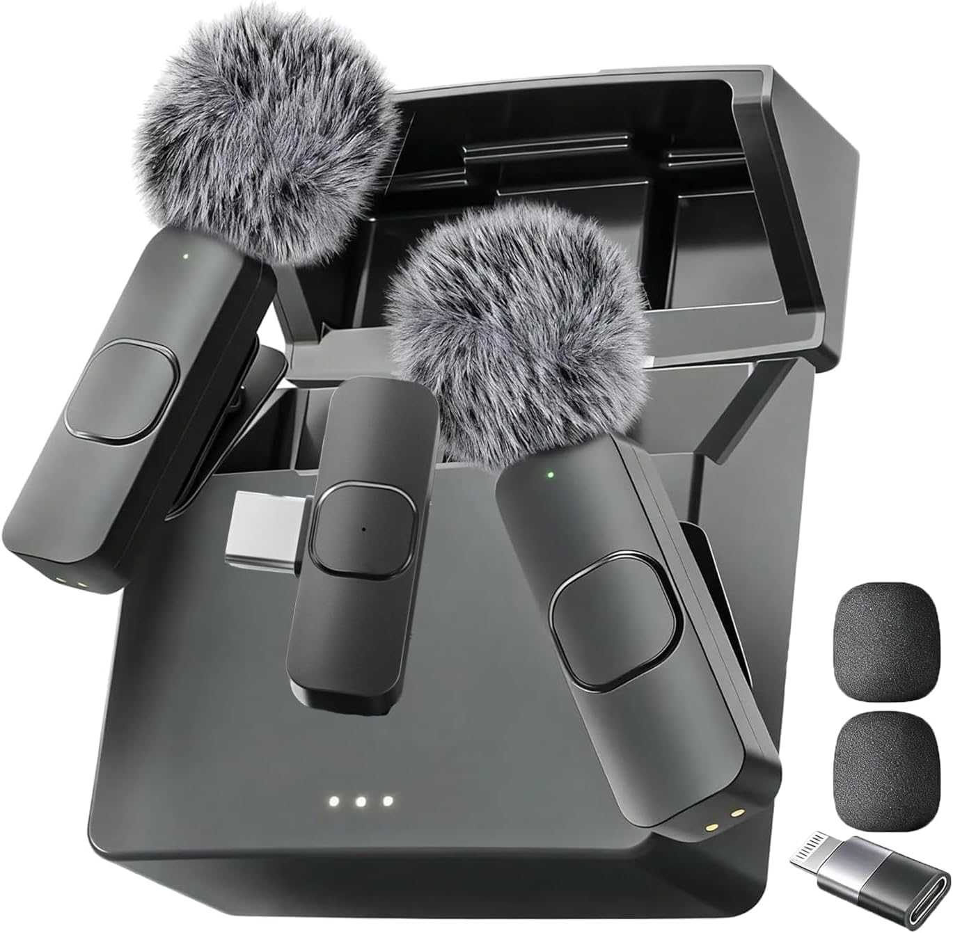 MICRÓFONO MINI MIC PRO INALÁMBRICO PARA IPHONE Y ANDROID CON ESTUCHE DE CARGA - 1
